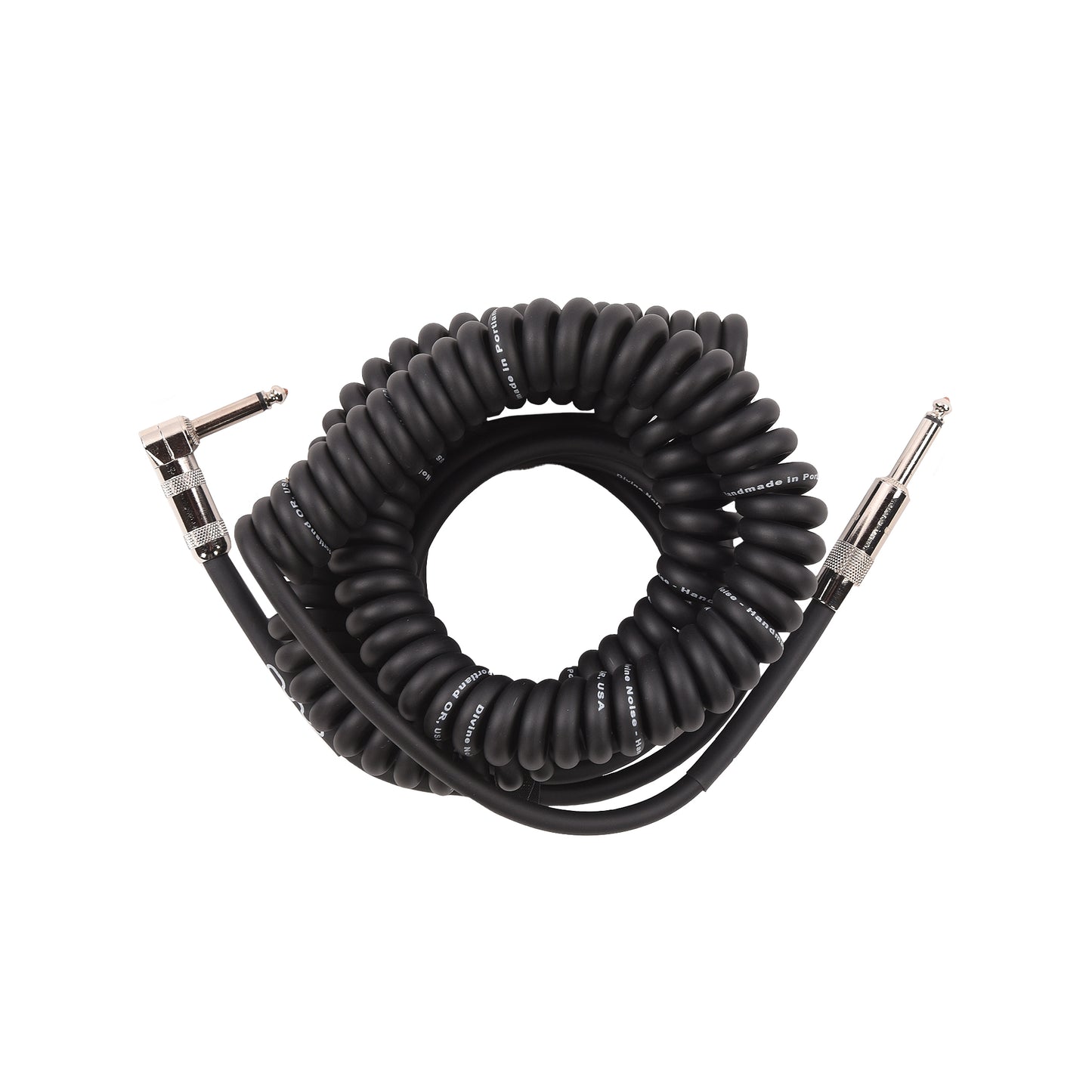 Divine Noise 50/50 Curly Cable Black 30' Straight/Right