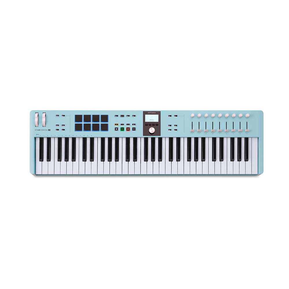 arturia keylab sustain pedal KeyLab Essential mk3 61-Key USB MIDI Controller Keyboard, Aquamarine
