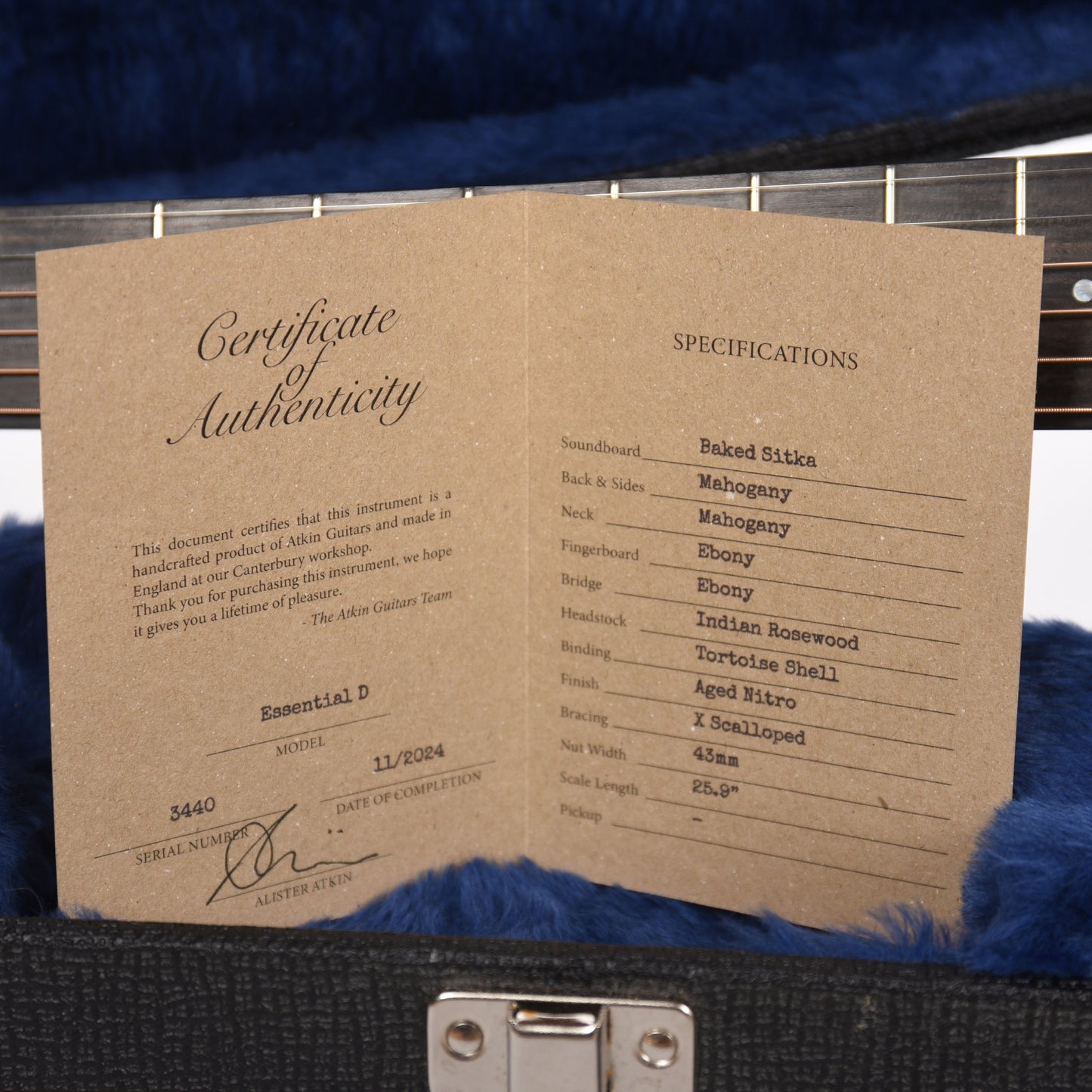 Atkin Essential D Baked Sitka/Mahogany Aged Natural Acoustic Guitars / Dreadnought
