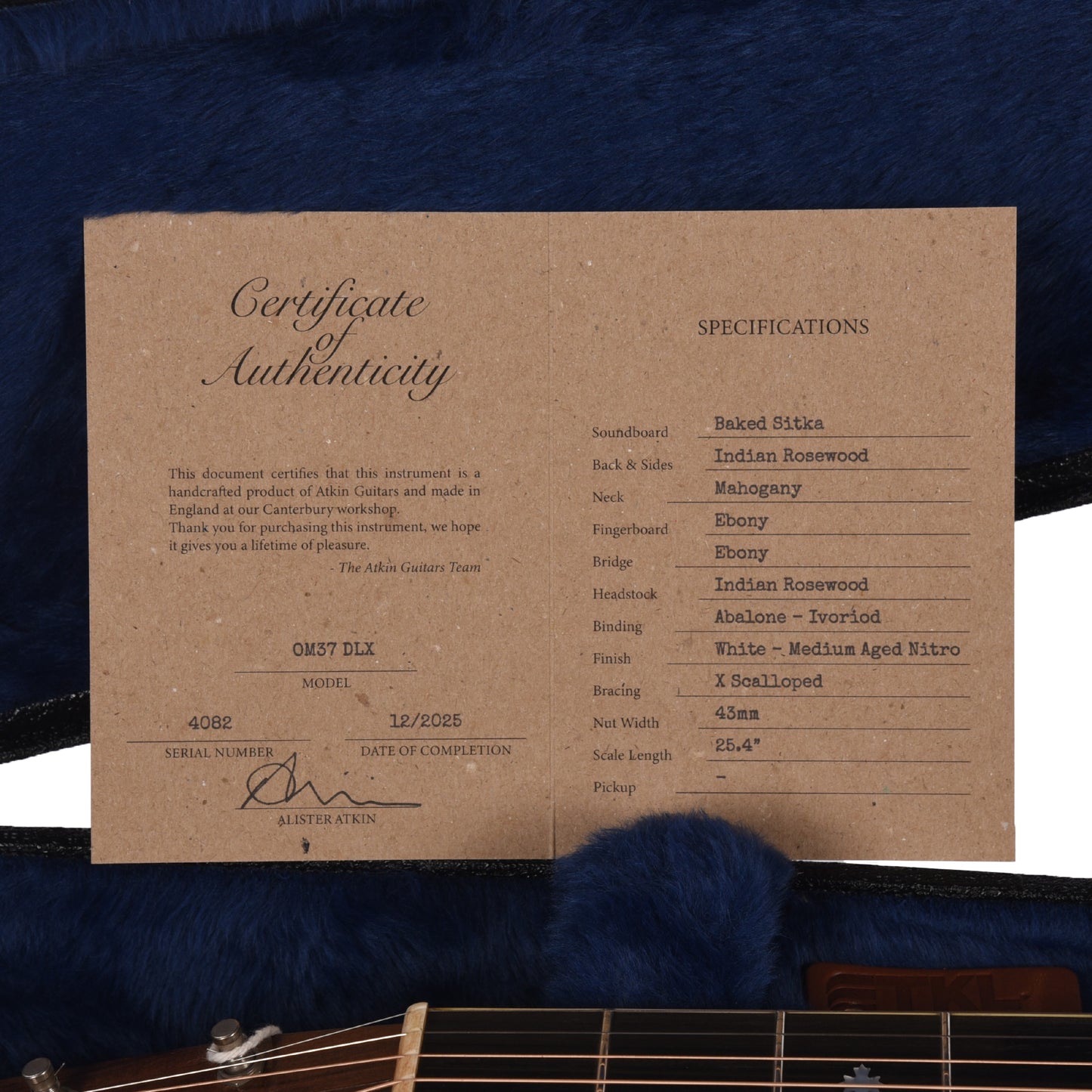 Aktin OM37 Deluxe Baked Sitka/Indian Rosewood Medium Aged White All Over Acoustic Guitars / OM and Auditorium