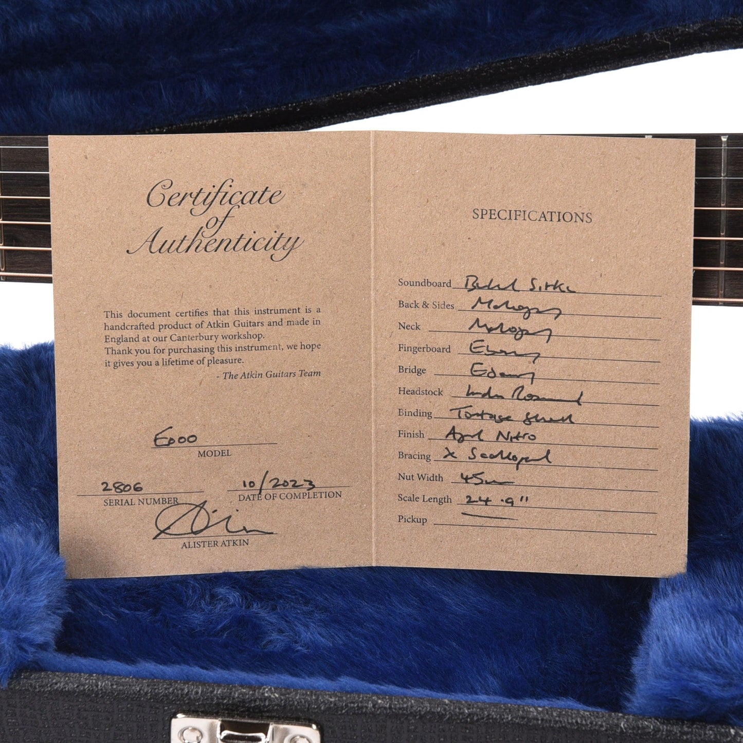 Atkin Essential 000 Baked Sitka/Mahogany Aged Natural Acoustic Guitars / OM and Auditorium