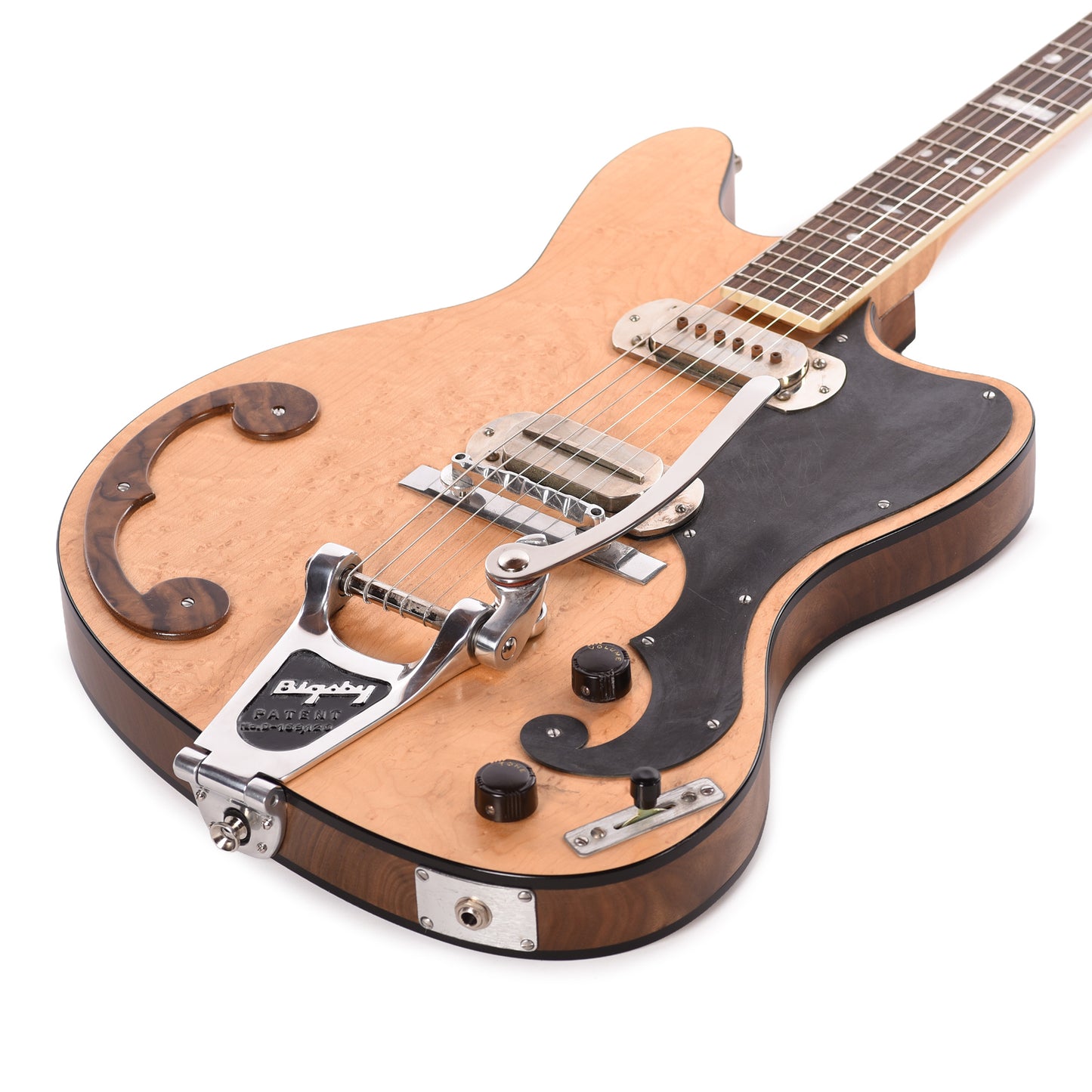 BilT P. Bigsby Zaftig Birdseye Maple/Walnut Satin w/Mojo P.A.B. Pickups Electric Guitars / Solid Body