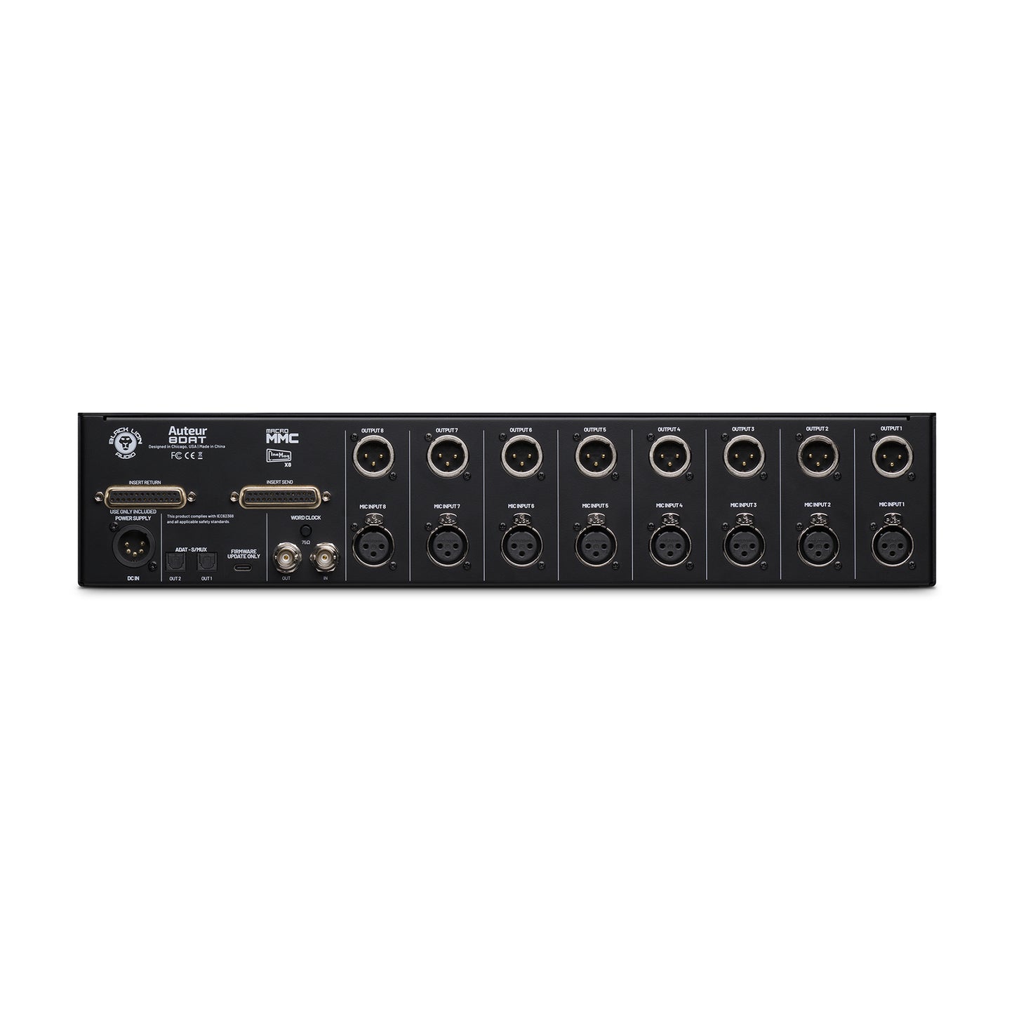 Black Lion Audio Auteur 8DAT 8-channel Auteur Preamp / Word Clock w/ ADAT Signal Processors