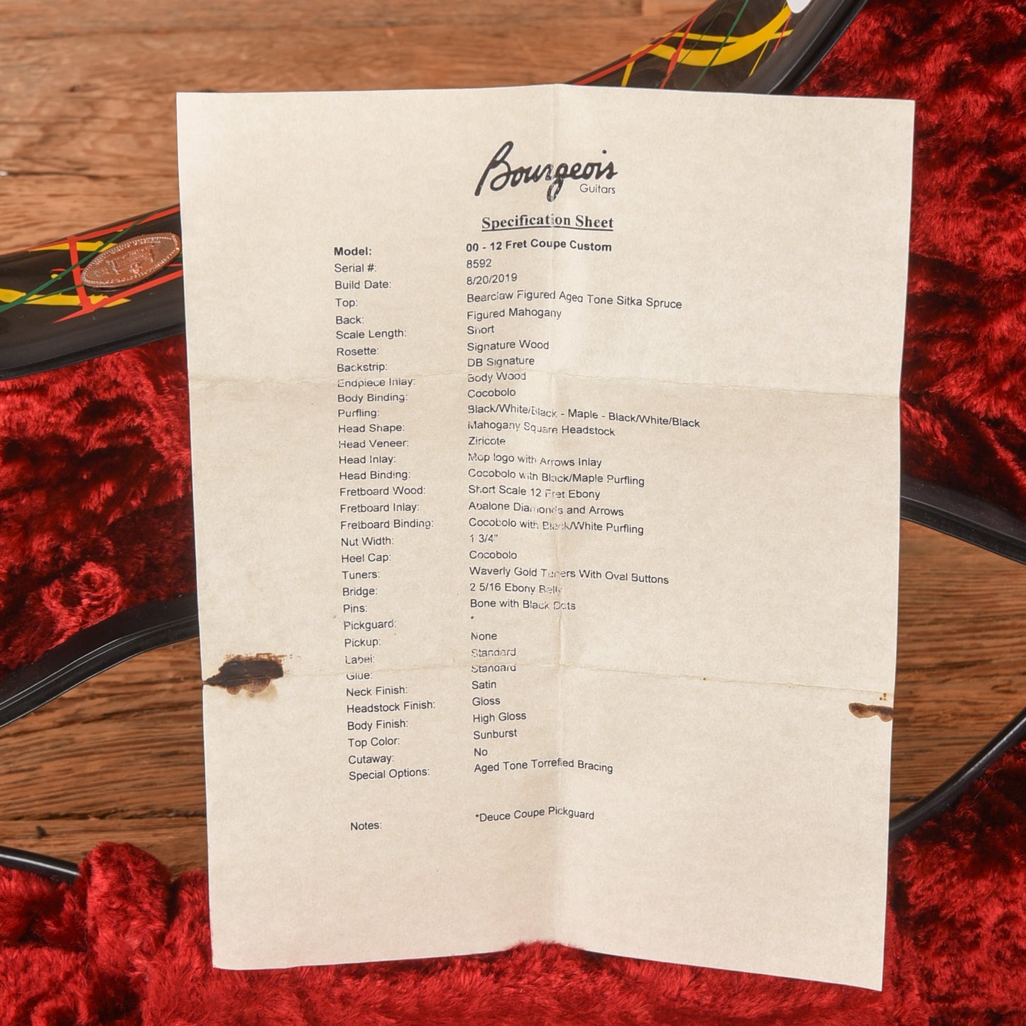 Bourgeois Custom Coupe 00 AT Sunburst Acoustic Guitars