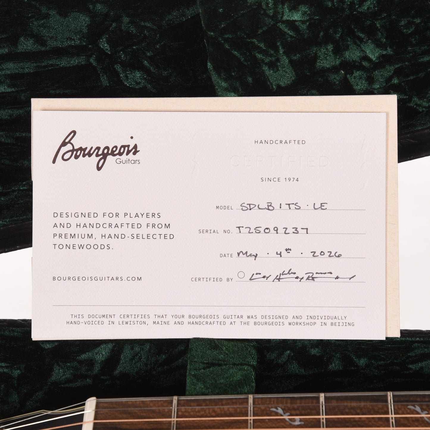 Bourgeois Limited Edition Touchstone Luke Bryan Signature Slope Shoulder Dreadnought Aged Tone Sitka/Walnut Sunburst Acoustic Guitars