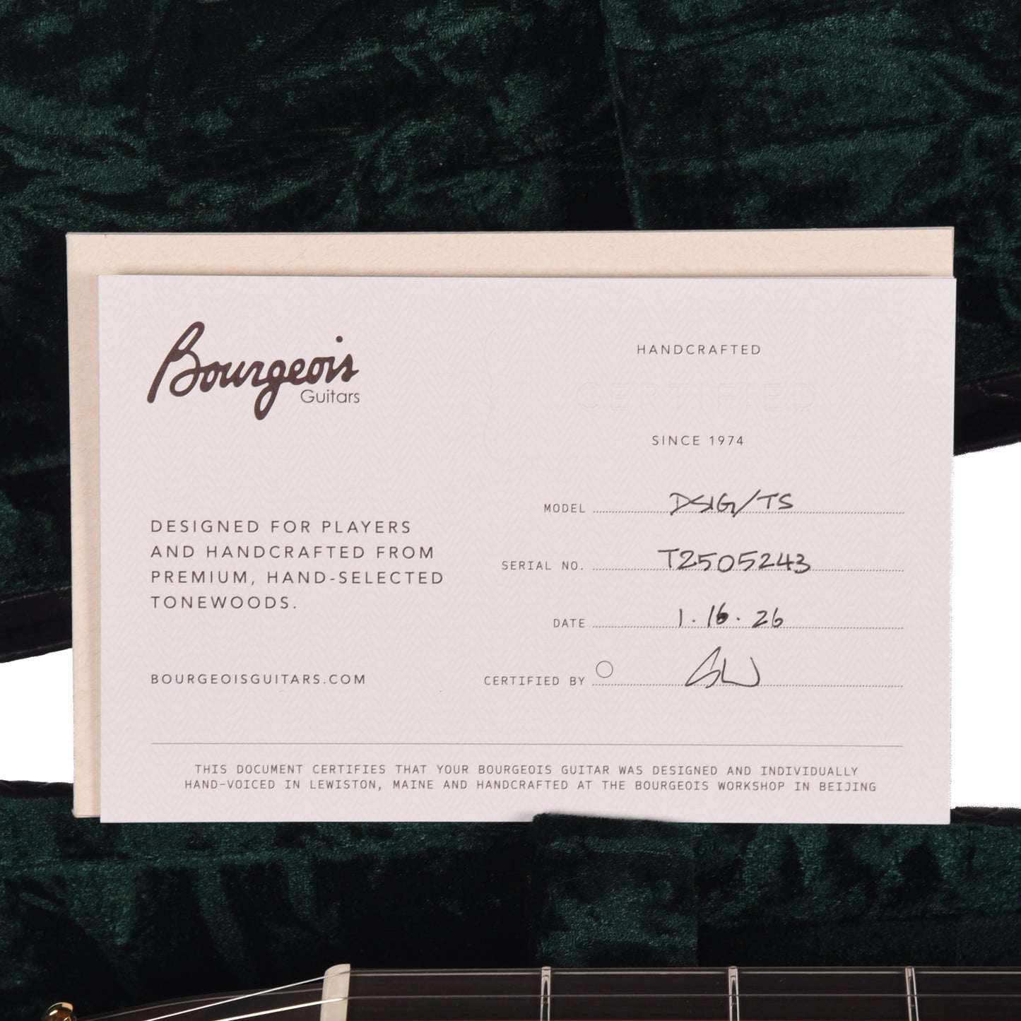Bourgeois Touchstone Signature D Torrefied Alaskan Sitka/Madagascar Rosewood Natural Acoustic Guitars / Dreadnought