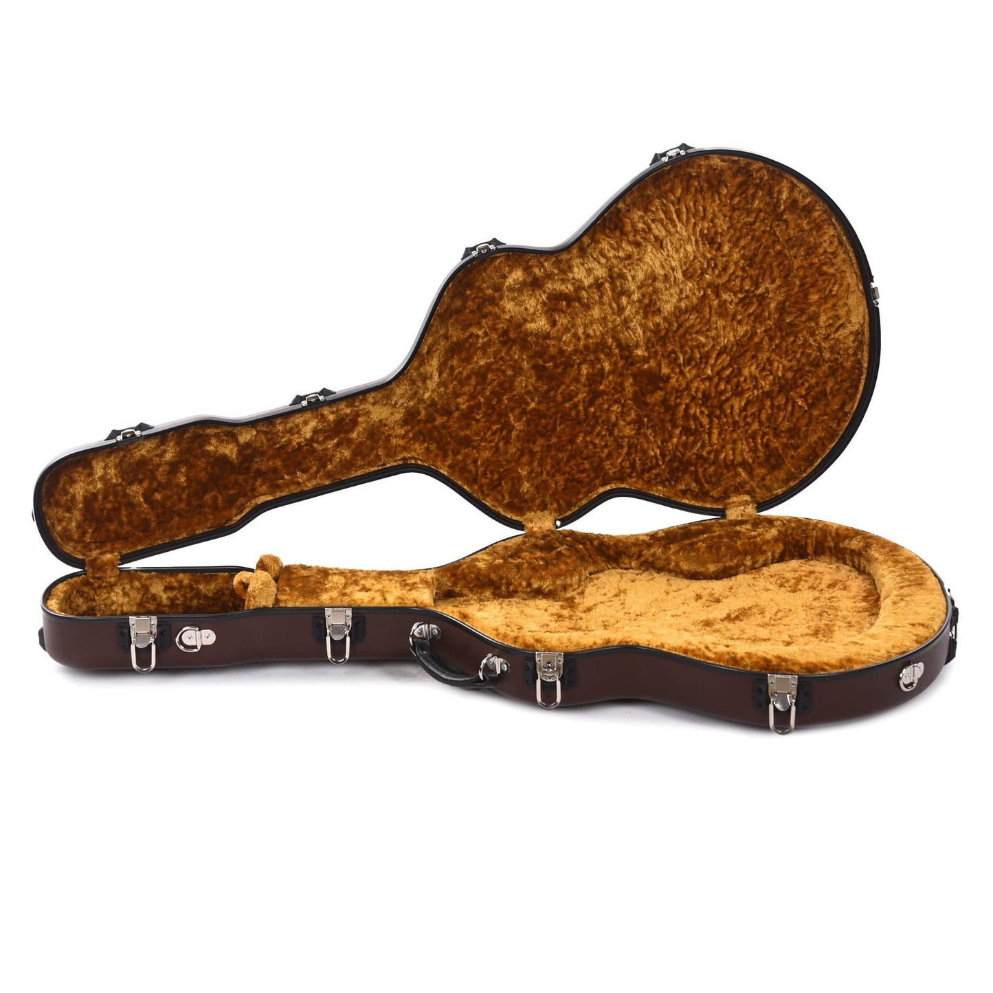 Calton Cases Electric Jazzmaster Guitar Case Brown w/Gold Velvet Interior Accessories / Cases and Gig Bags / Guitar Cases