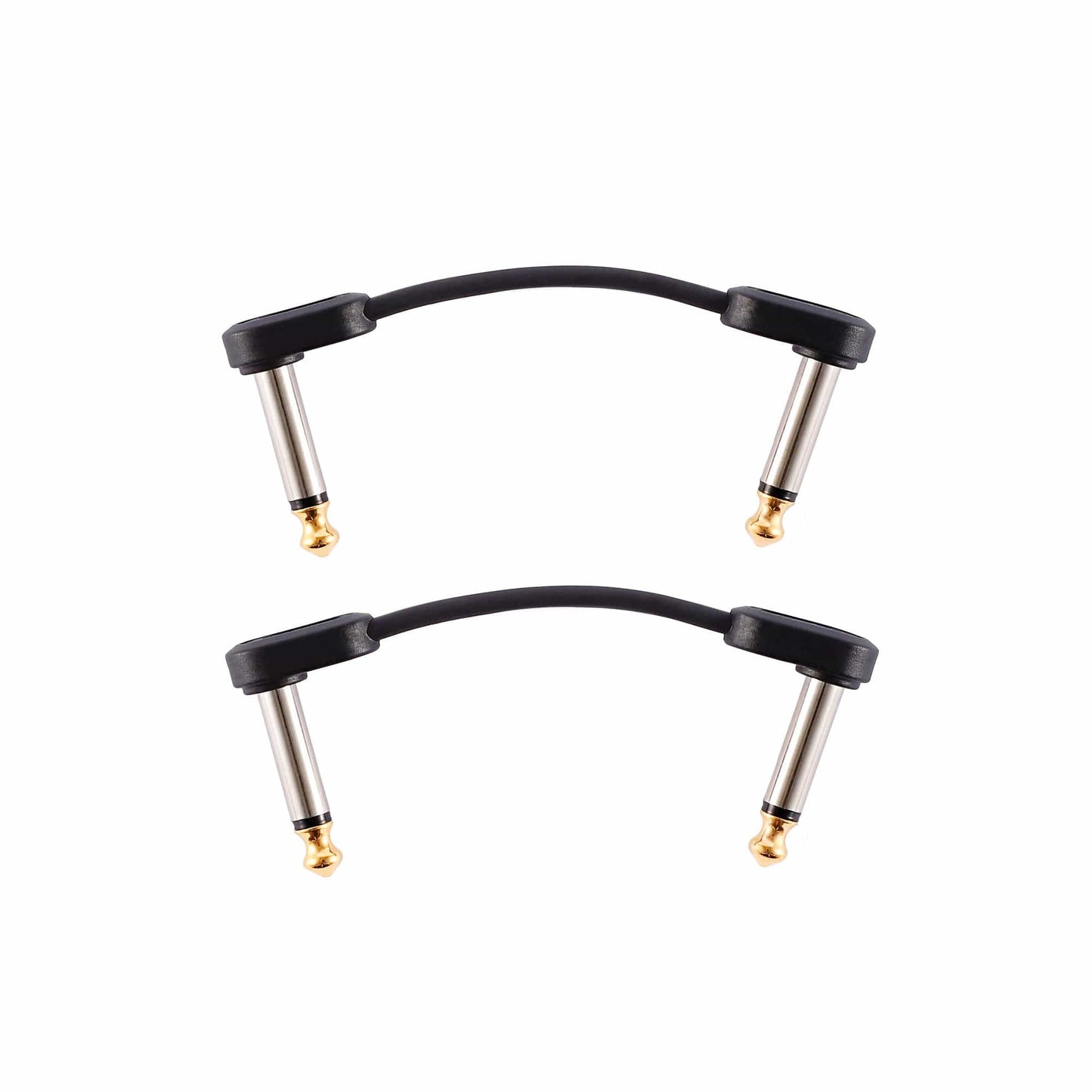 D'Addario Flat Patch Cable 2' Right Angle 2 Pack Bundle Accessories / Cables
