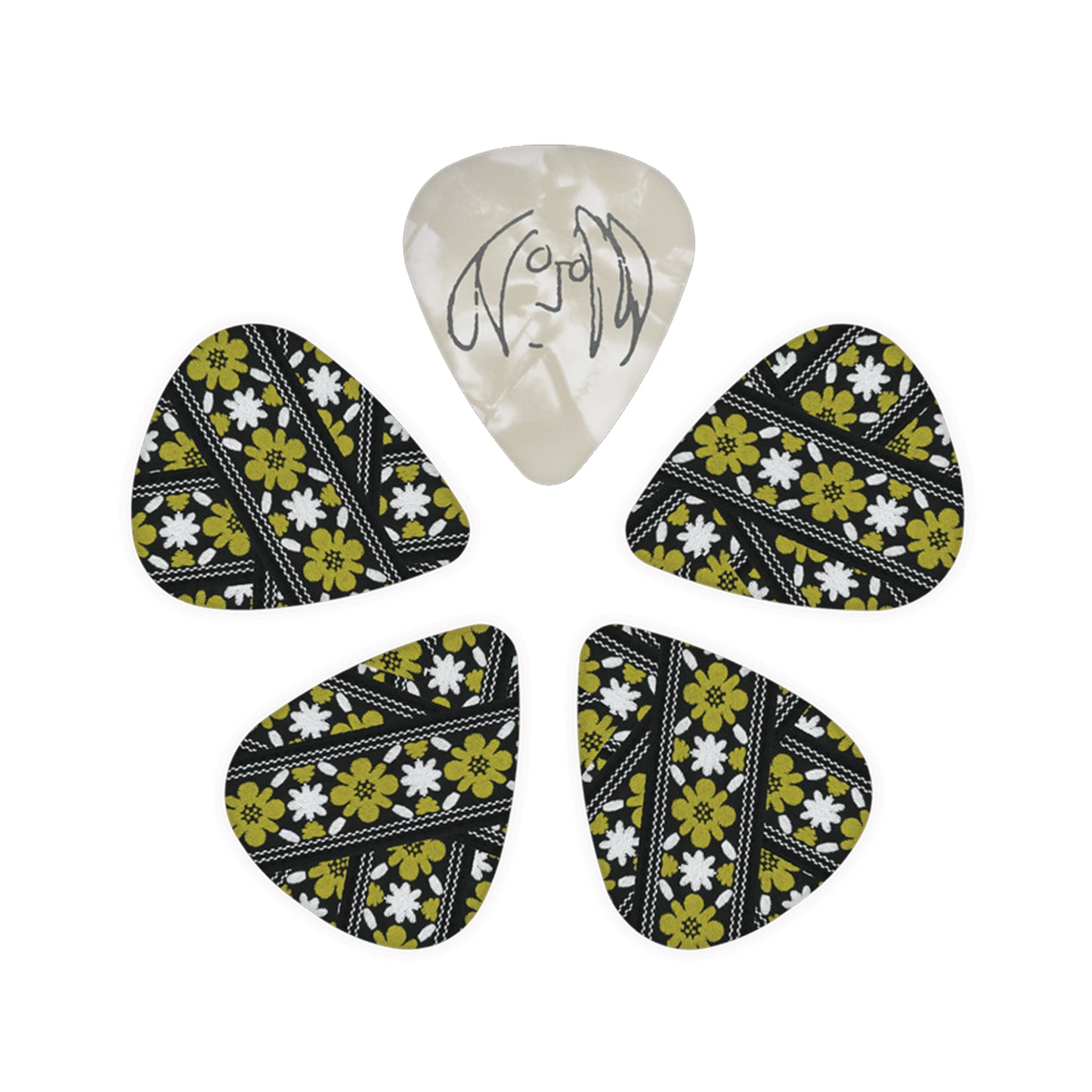 D'Addario John Lennon Rooftop Guitar Picks Medium Gauge (.70mm) 10-Pack Accessories / Picks