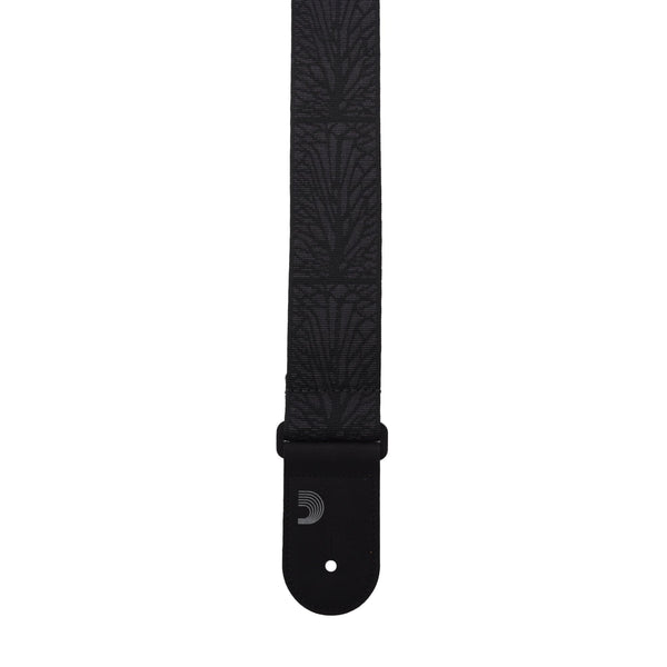 D'Addario Woven Guitar Strap Lightning Black Tubular Chicago Music