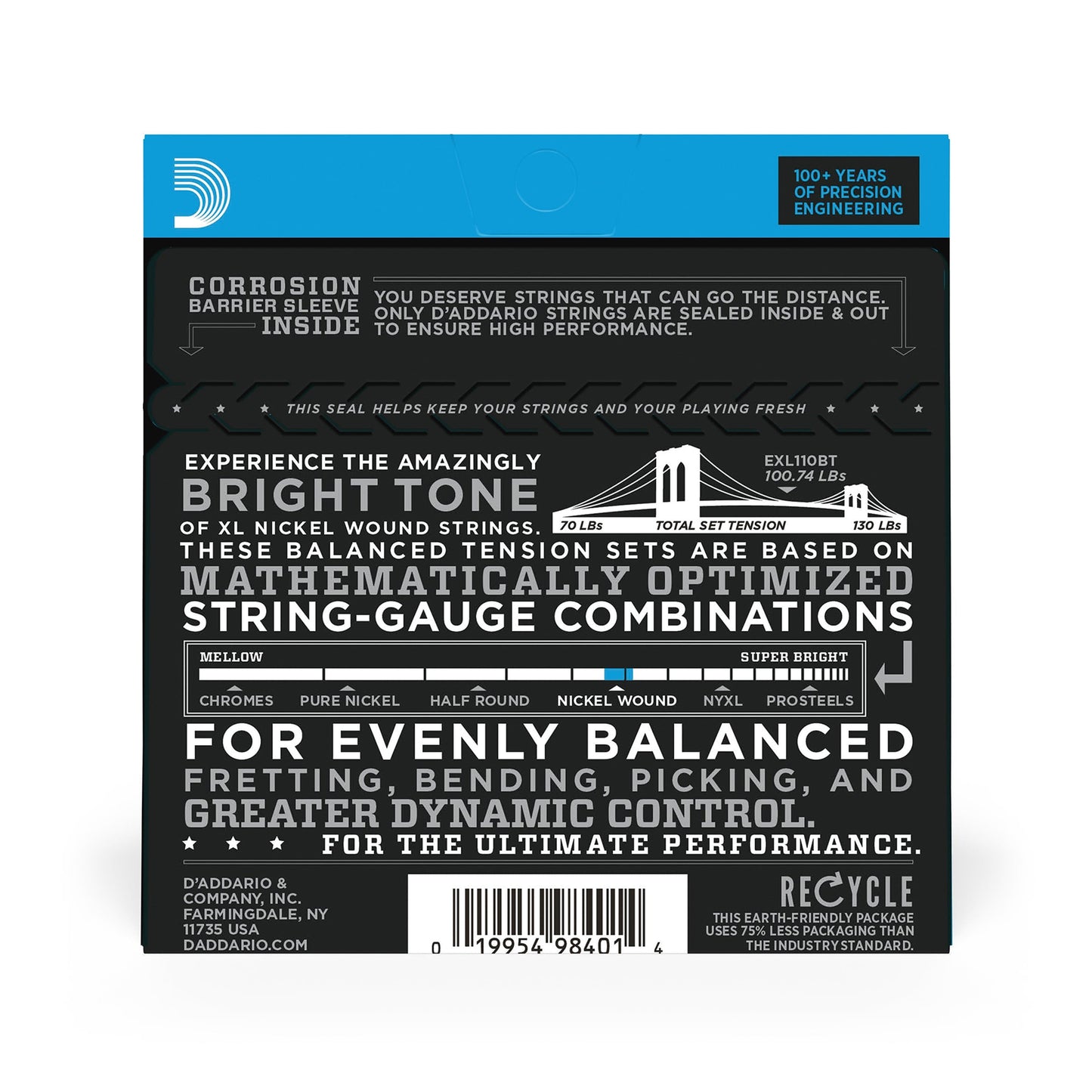 D'Addario EXL110BT Balanced Tension Electric 10-46 Regular Light Accessories / Strings / Guitar Strings