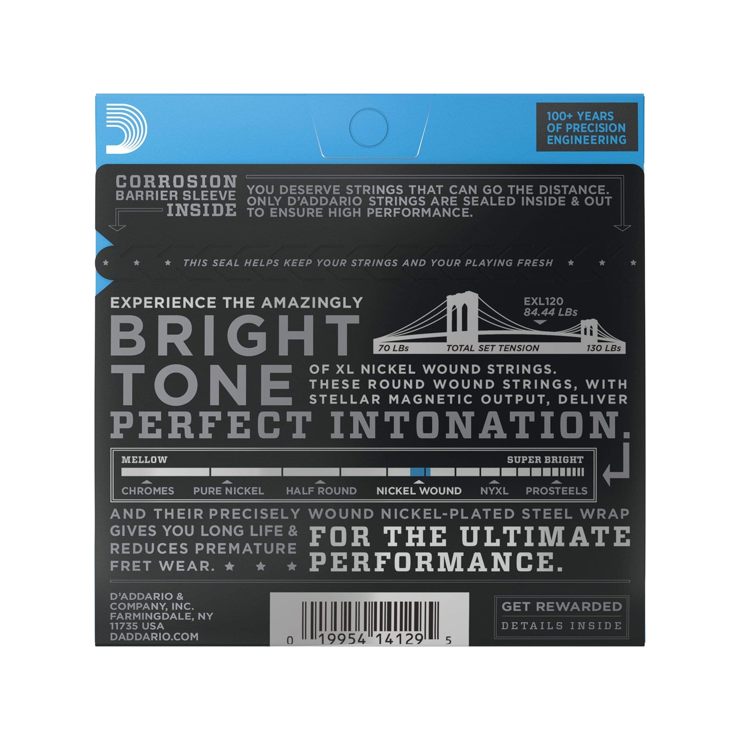 D'Addario EXL120 Extra Light Electric Guitar Strings 9-42 Accessories / Strings / Guitar Strings