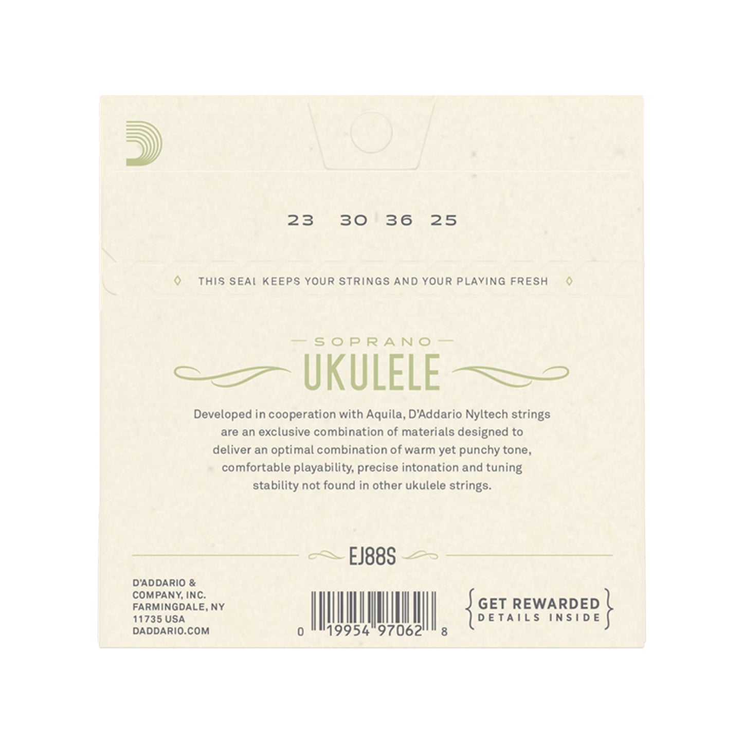 D'Addario EJ88S Nyltech Ukulele Strings Soprano Accessories / Strings / Ukulele Strings