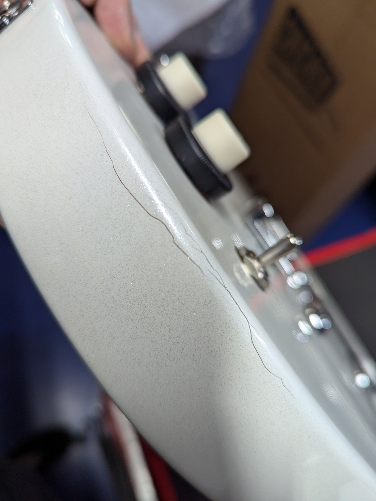 Danelectro Doubleneck 6/12 White Pearl Electric Guitars / 12-String