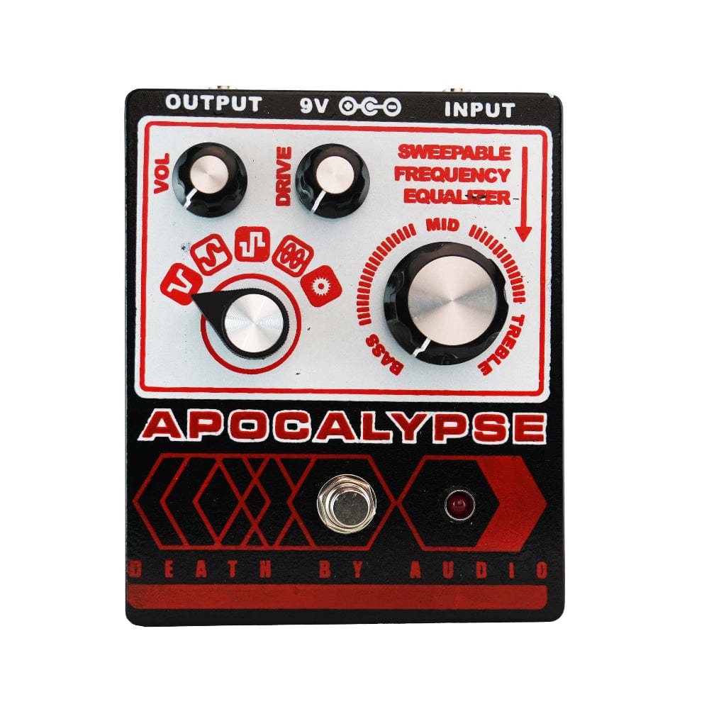 death drive pedal Death by Audio Custom Color Apocalypse Red/White on Black "Strangers" – Chicago Music Exchange