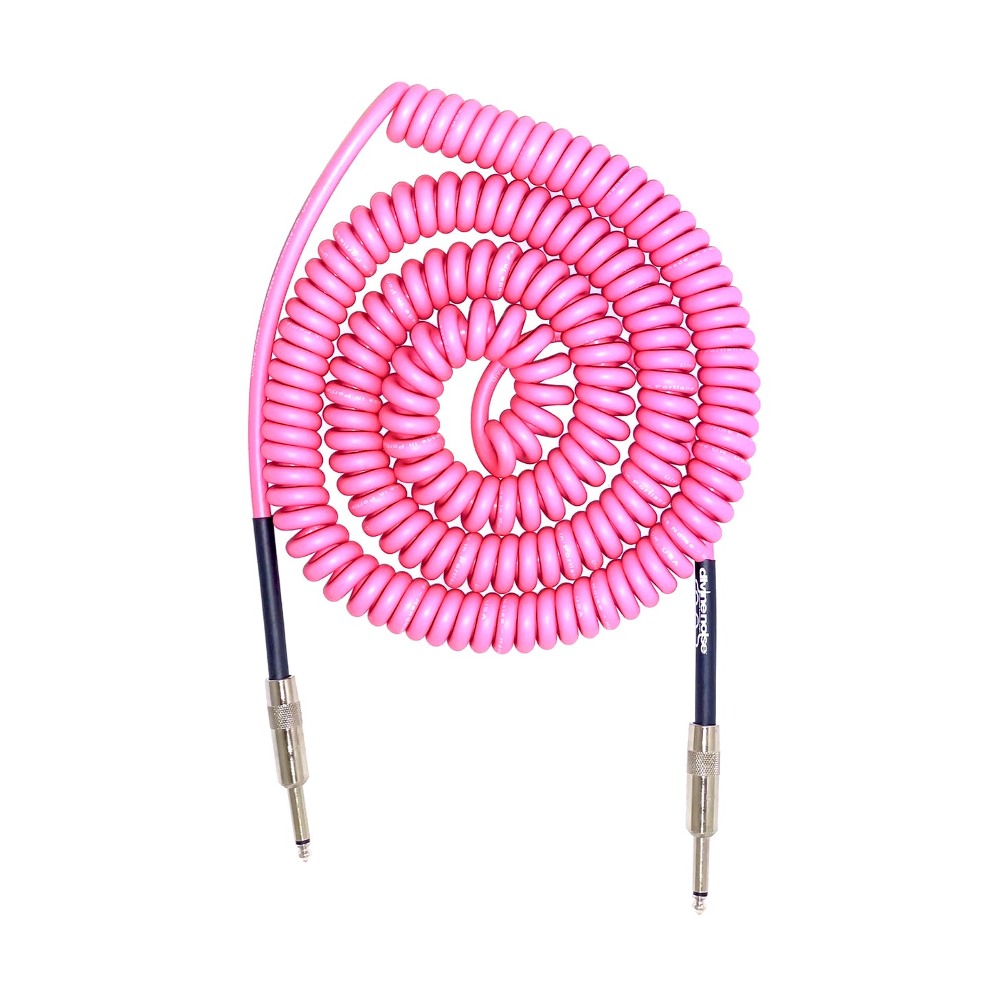 Divine Noise Curly Instrument Cable 30' Straight/Straight Pink Accessories / Cables