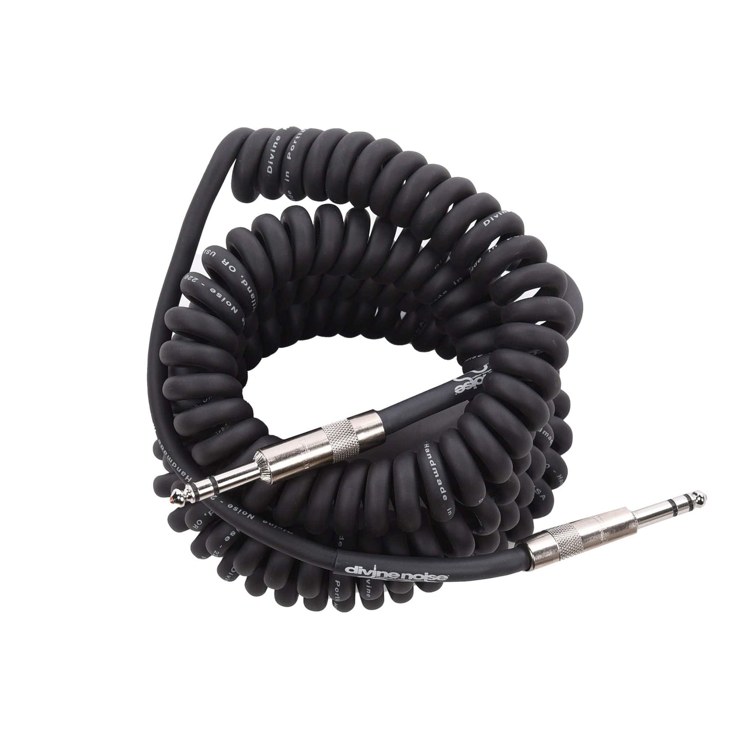Divine Noise TRS Curly Cable Black 30' TRS Straight/TRS Straight Accessories / Cables