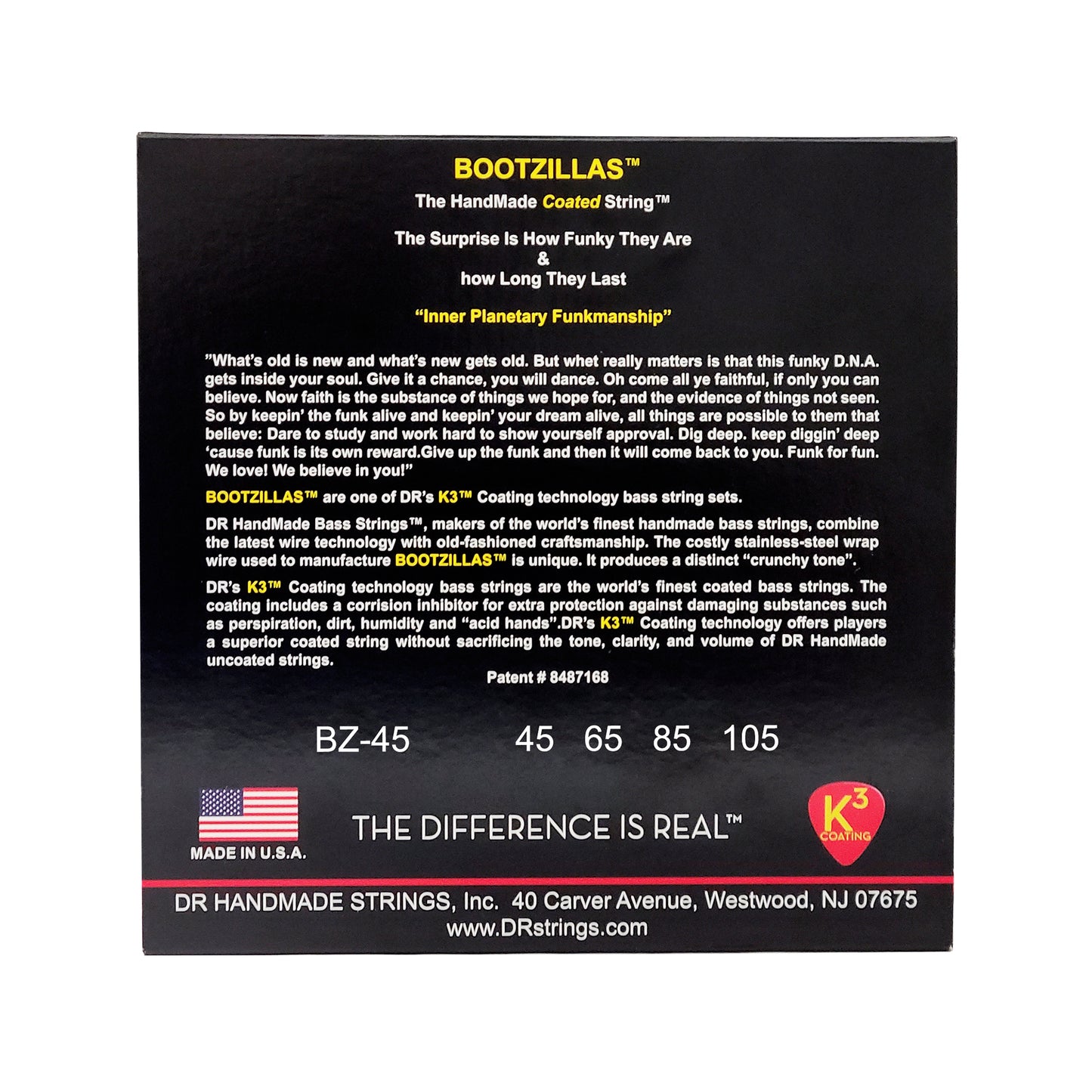 DR Strings BZ-45 Bootzilla Signature Extra Life Stainless Steel Bass Strings 45-105