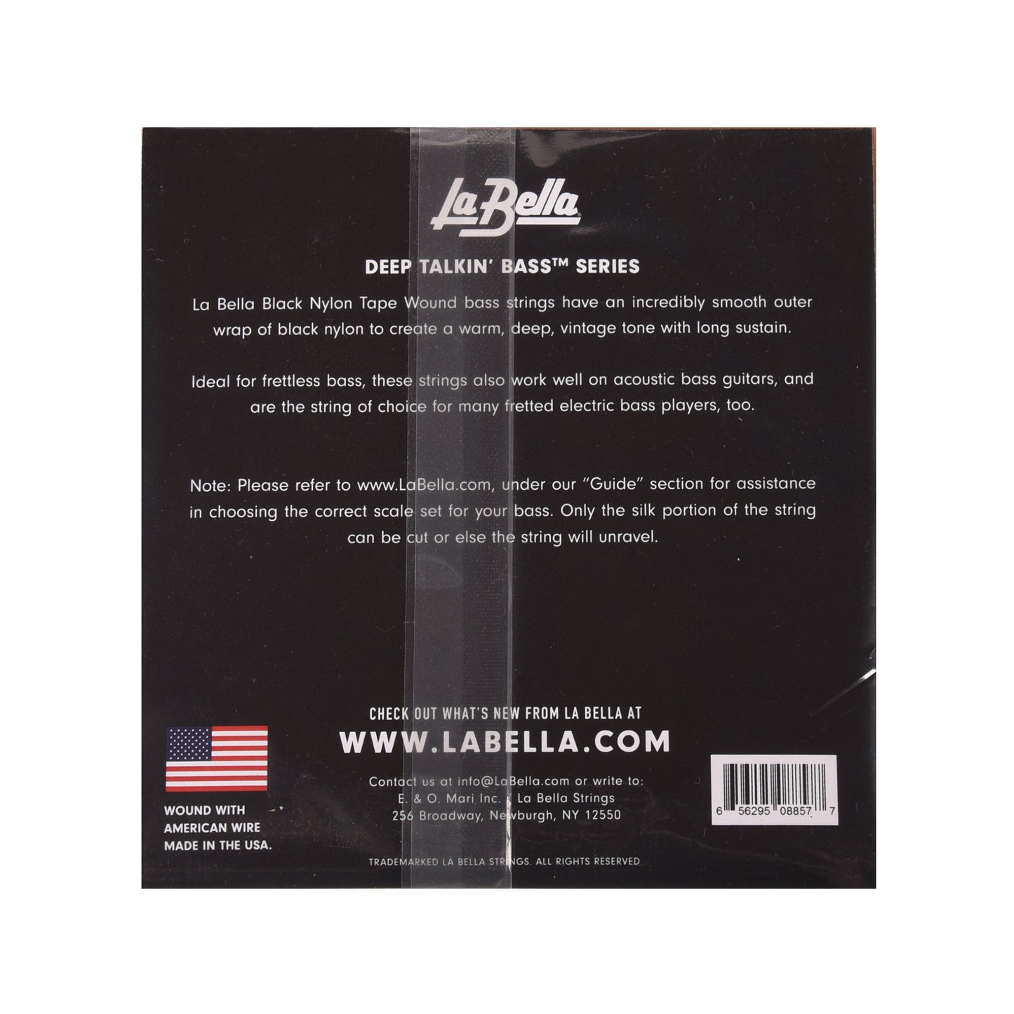 La Bella 750N Deep Talkin Bass Black Nylon Tape Wound 50-105