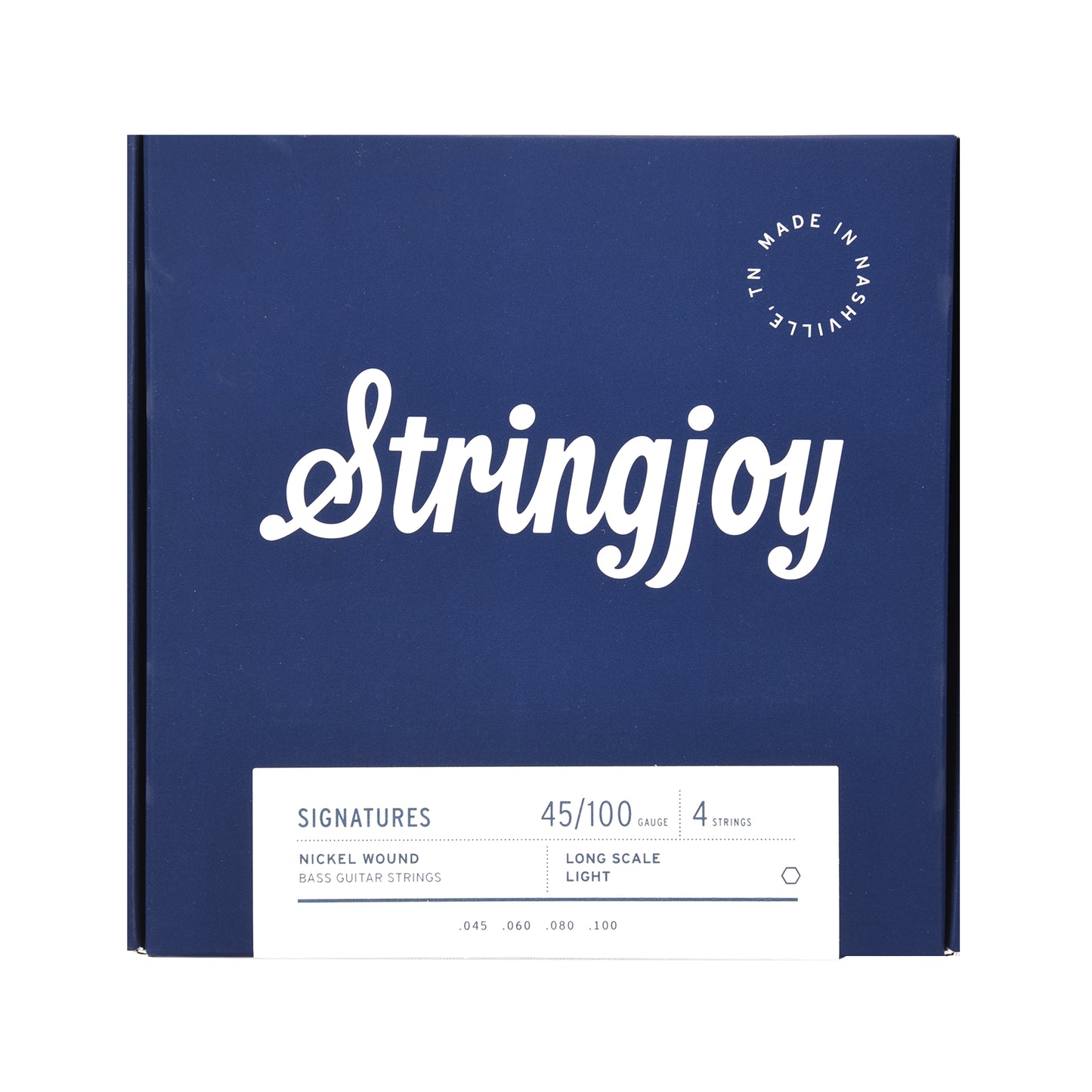 Stringjoy 4-String Electric Bass Light Gauge Long Scale 45-100