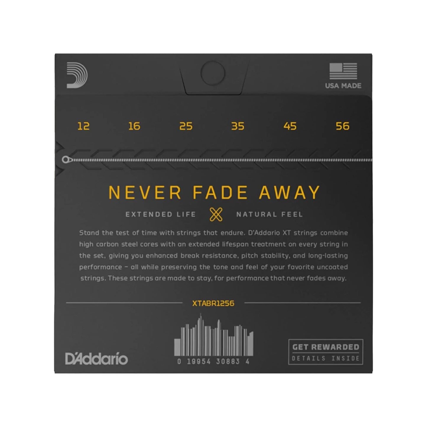 D'Addario XT 80/20 Bronze Acoustic Guitar Strings Light Top/Medium Bottom 12-56