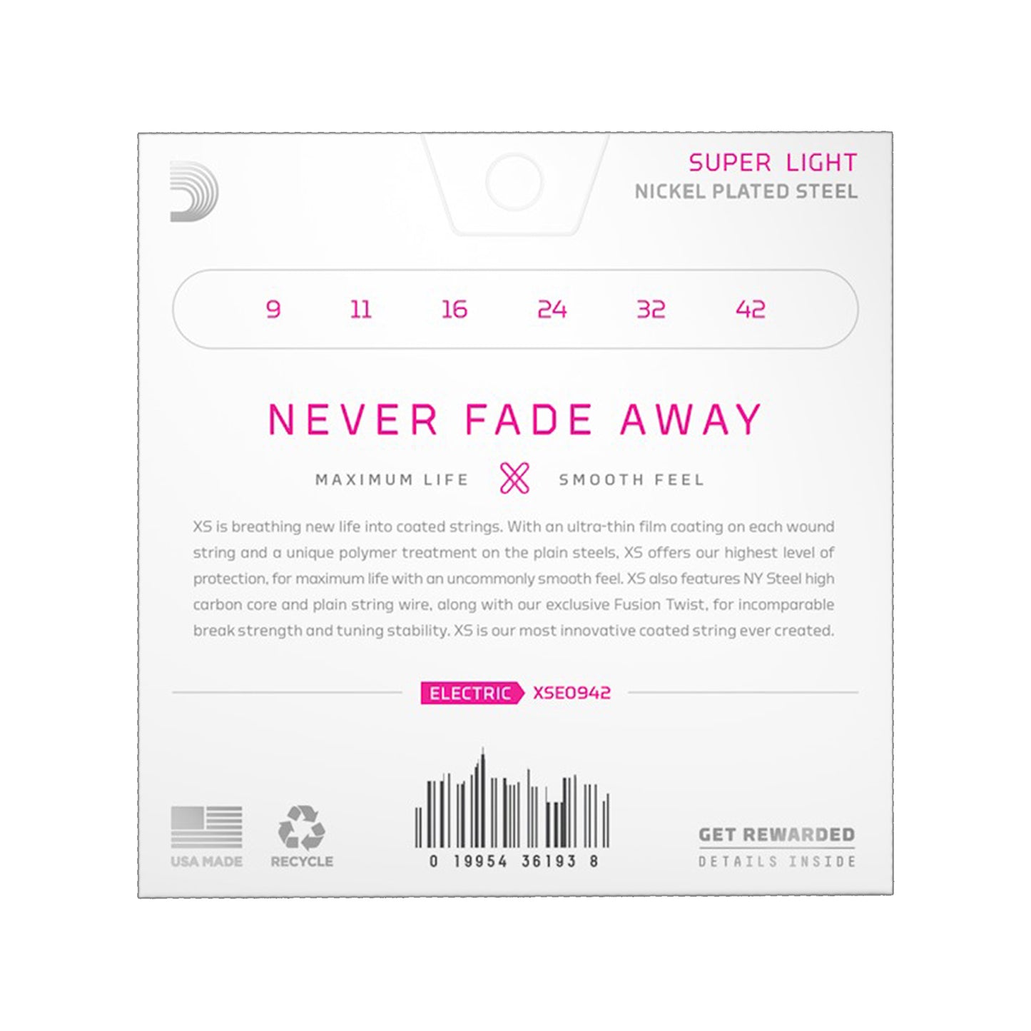 D'Addario XS Coated Electric Nickel Wound 09-42 Super Light