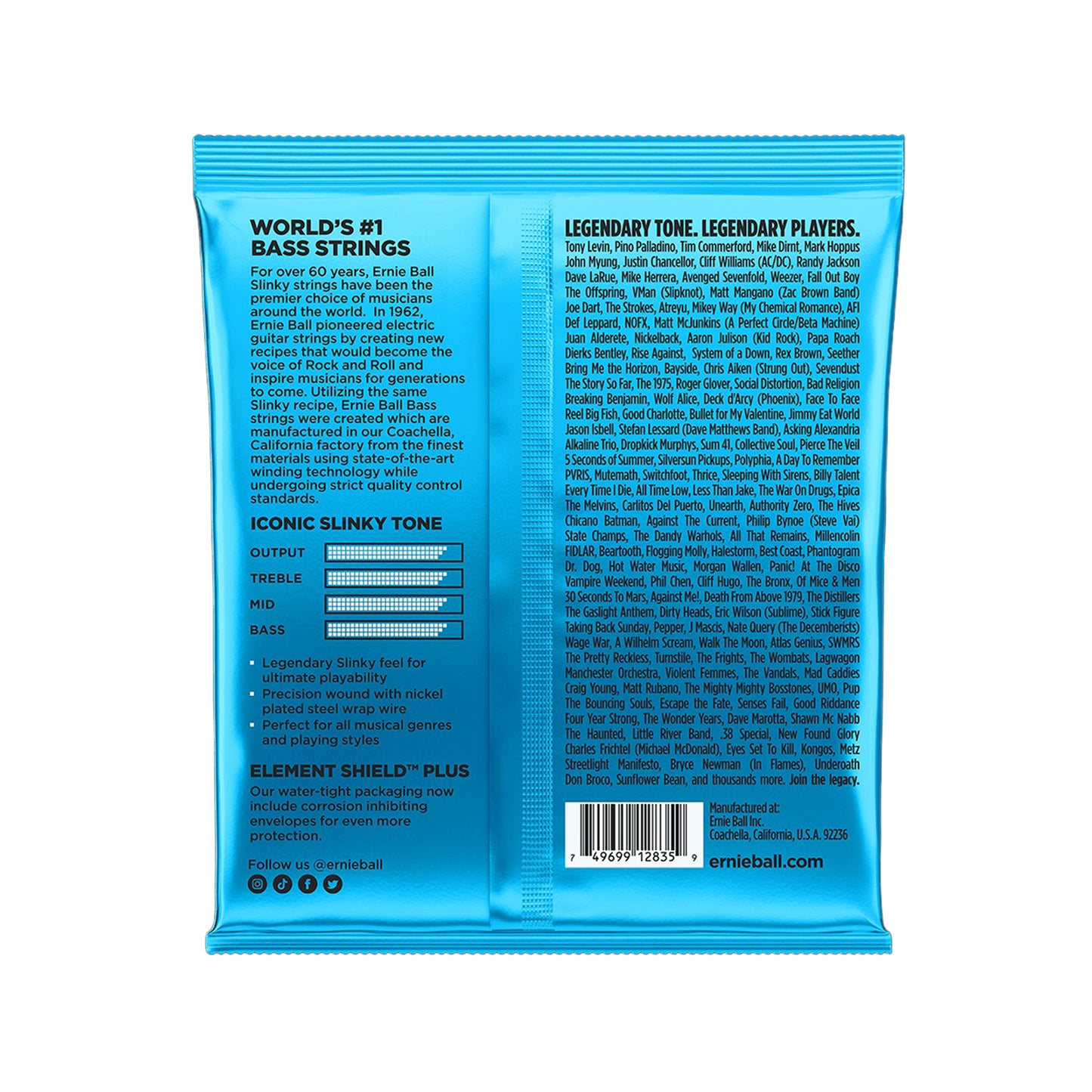 Ernie Ball Extra Slinky Bass Strings Roundwound Set 40-95