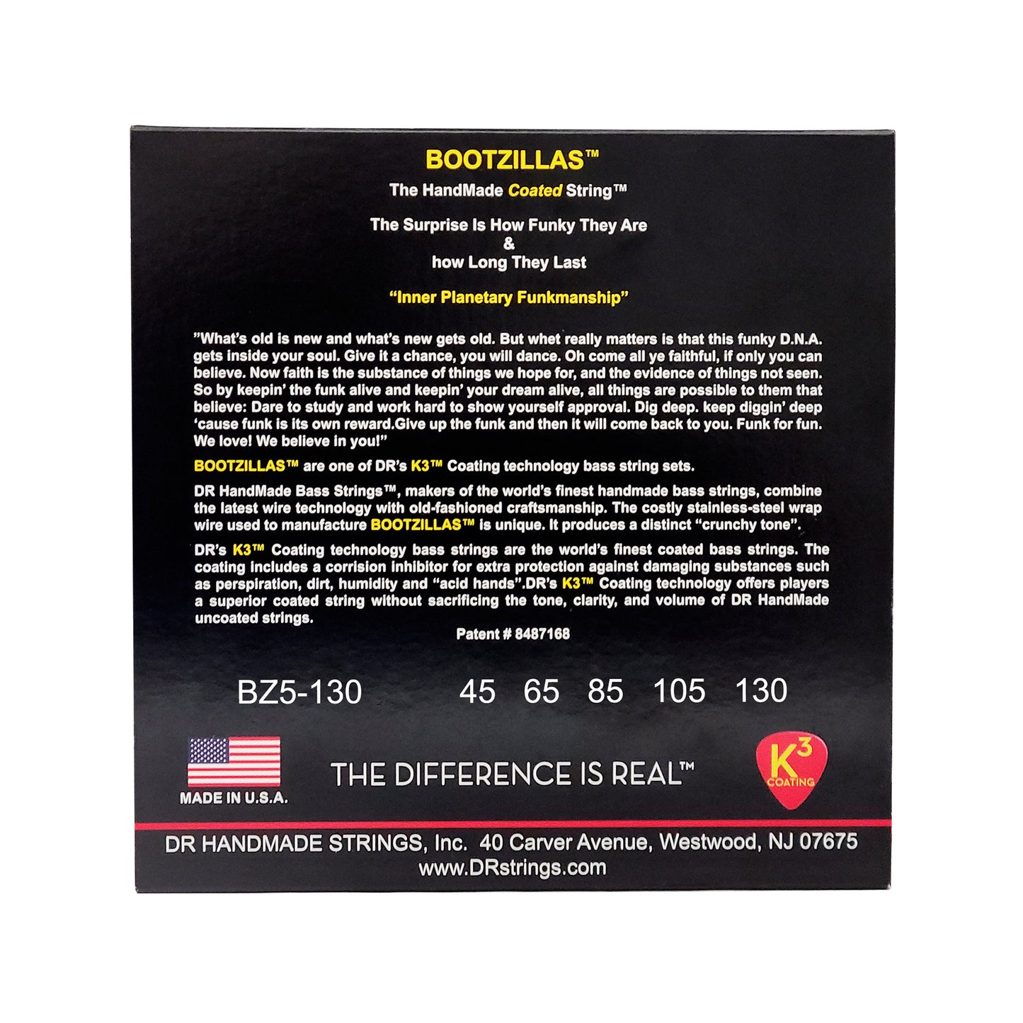 DR Strings BZ5-130 Bootzilla Signature Extra Life Stainless Steel Bass Strings 45-130