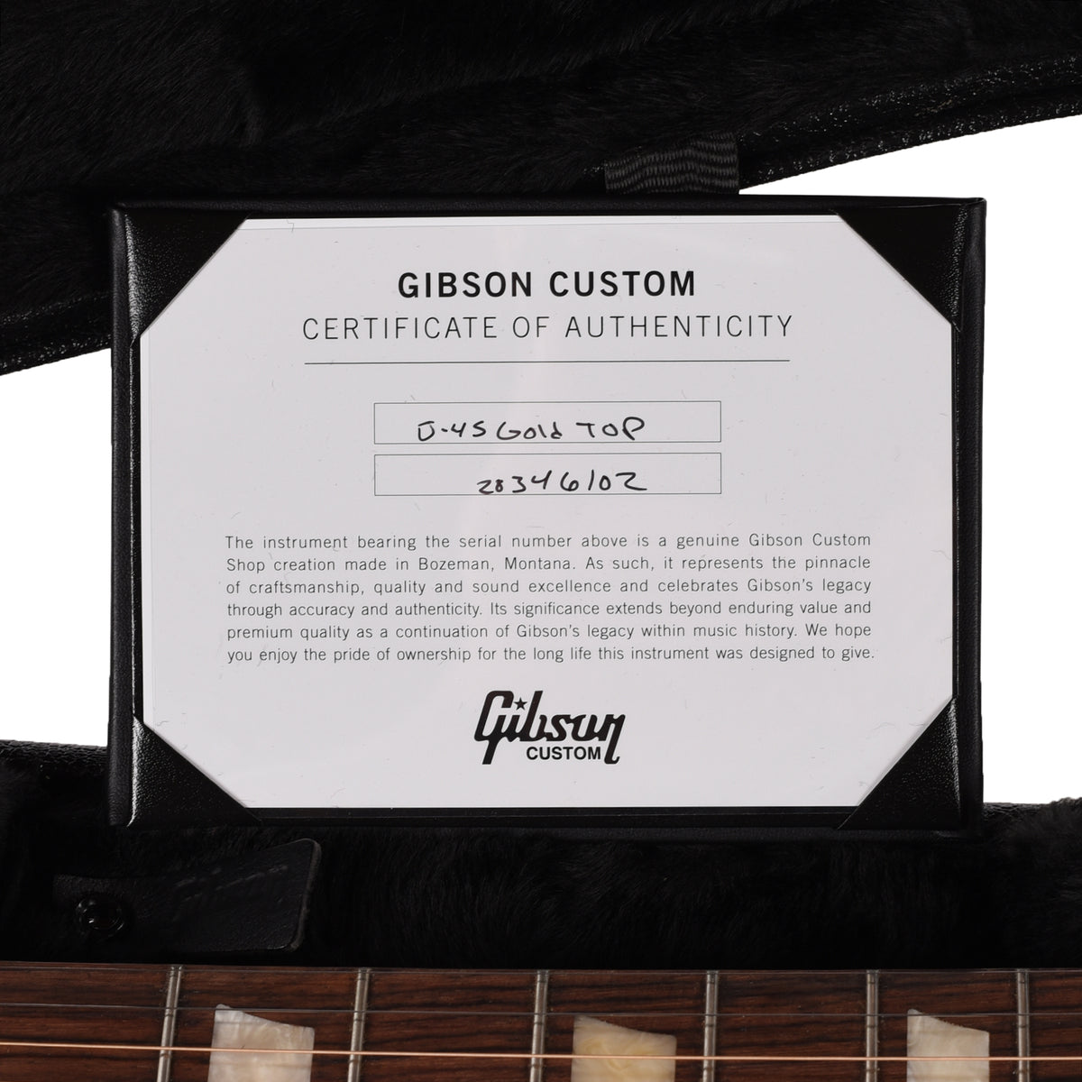 Gibson Custom Shop M2M J-45 Gold Top Gloss w/Trapezoid Inlays
