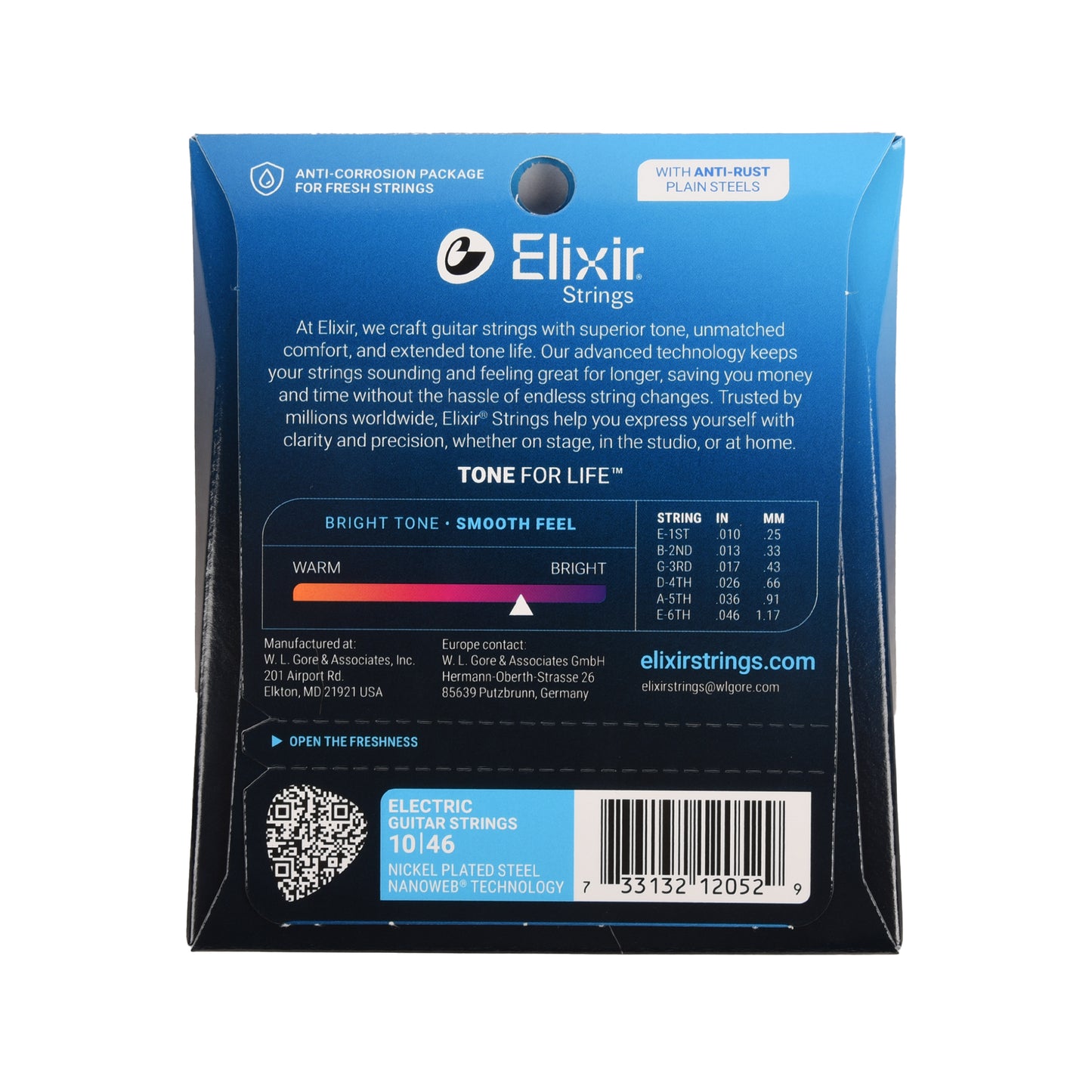 Elixir Light Nanoweb Electric Guitar Strings 10-46