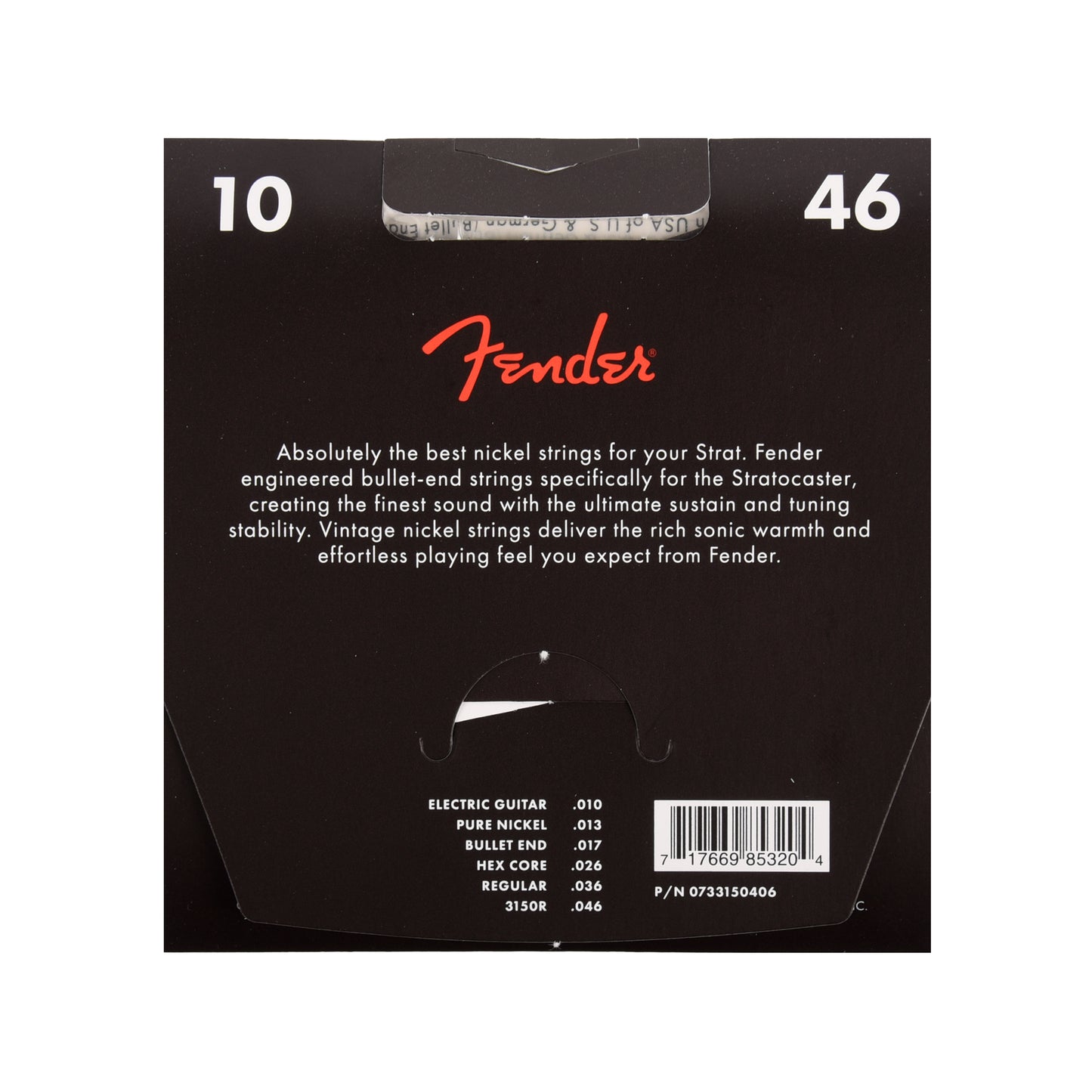 Fender 3150R Pure Nickel Bullet End 10-46