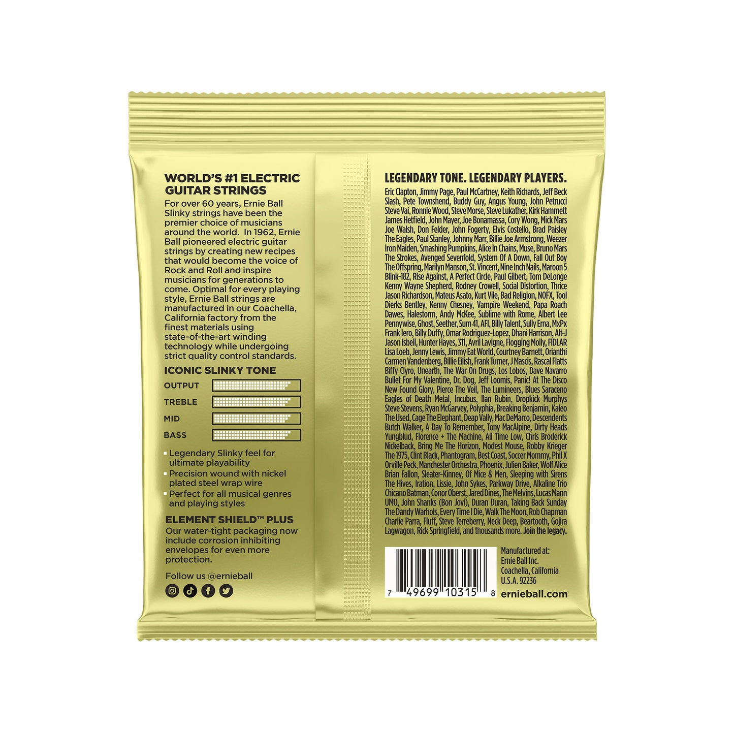 Ernie Ball Mammoth Slinky Nickel Wound Electric Guitar Strings w/wound G 12-62