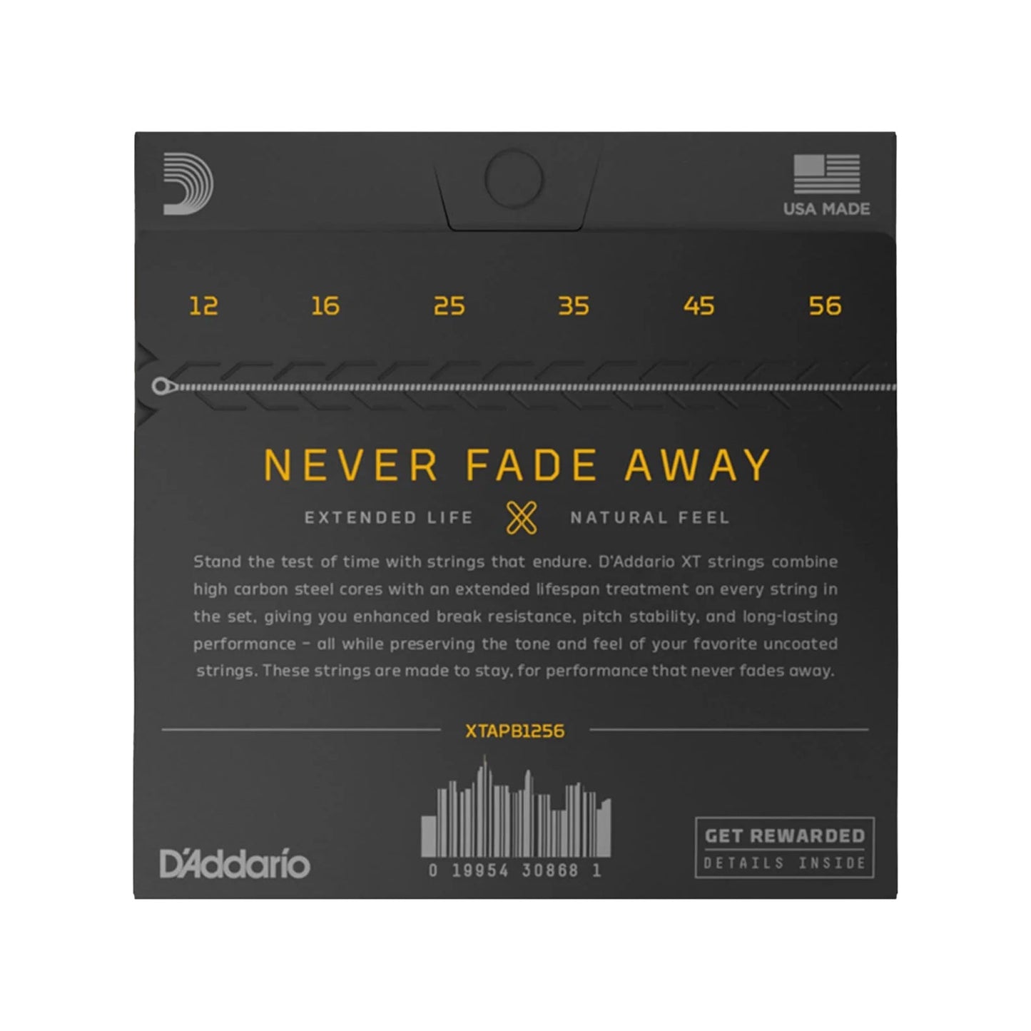 D'Addario XT Phosphor Bronze Acoustic Guitar Strings, Light Top/Medium Bottom 12-56