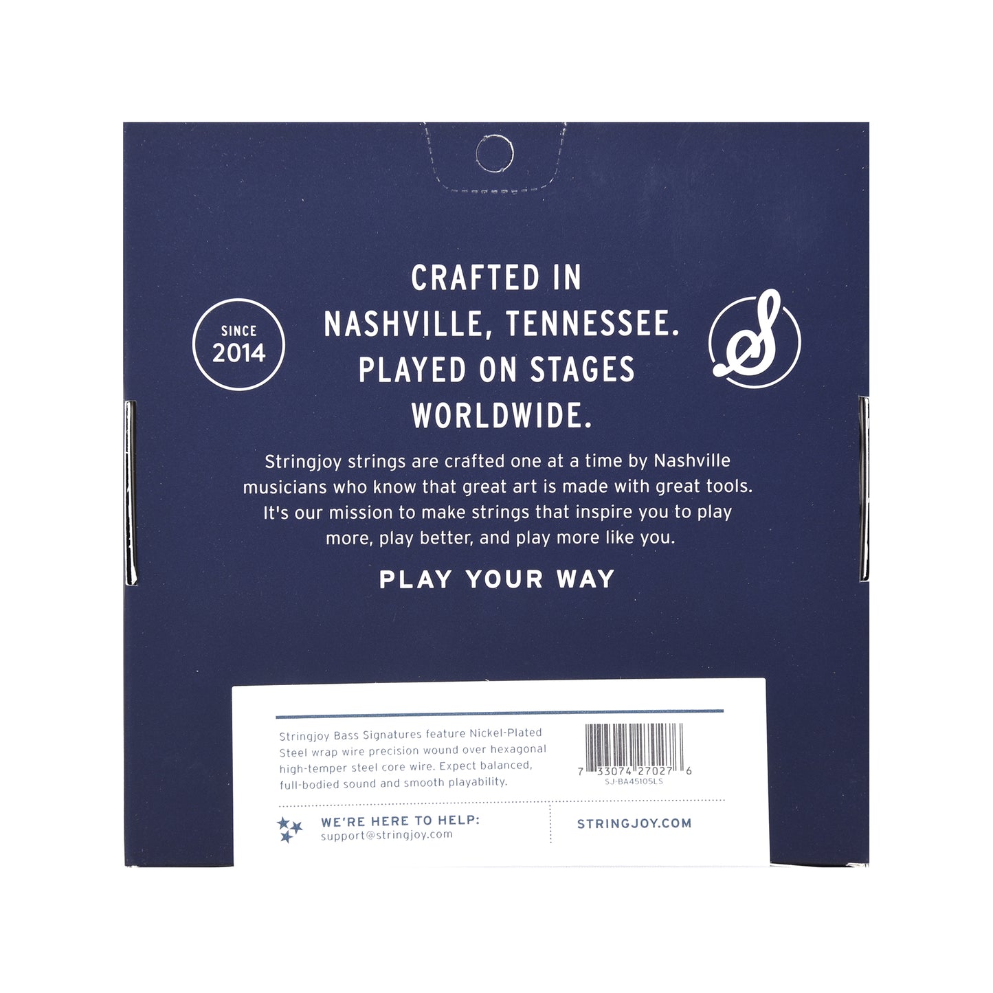 Stringjoy 4-String Electric Bass Light Top / Heavy Bottom Gauge Long Scale 45-105