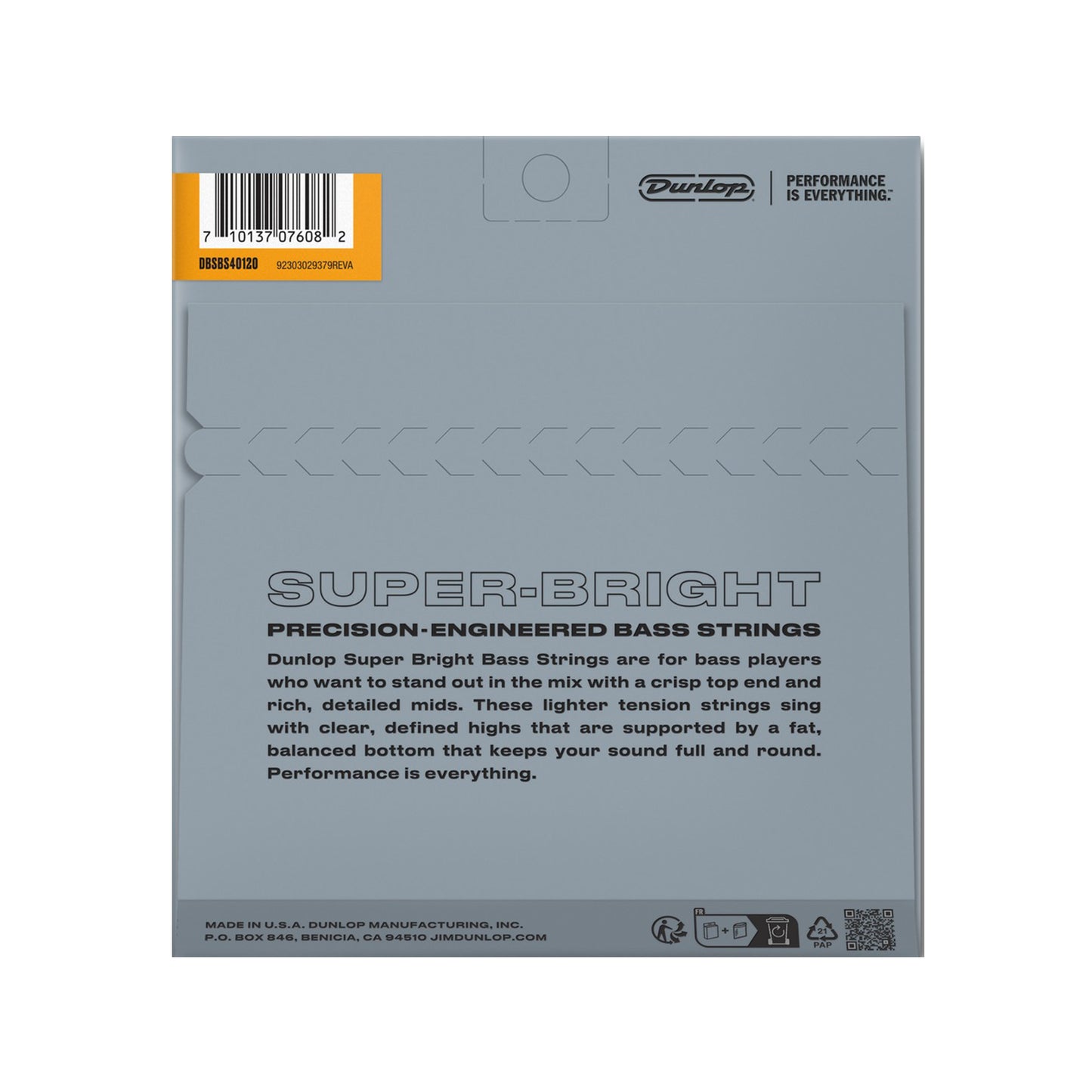 Dunlop Super Bright Stainless Steel Bass Strings 5-String Light 40-120 Accessories / Strings / Bass Strings