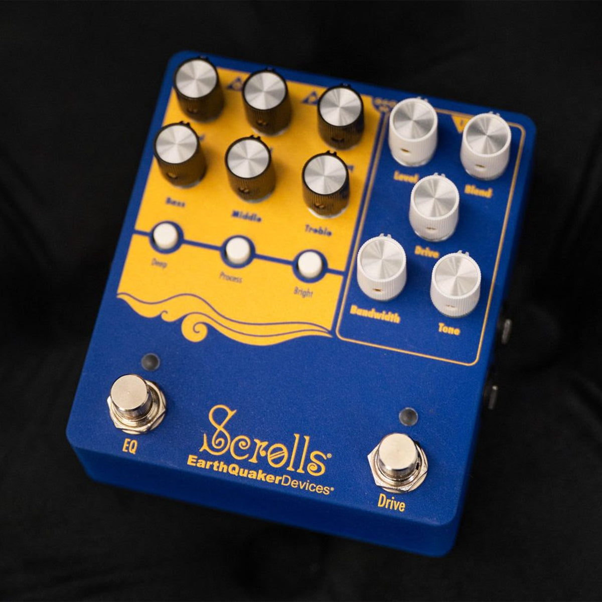Earthquaker Devices Limited Edition Scrolls Bass Odyssey Kentaro Nakao Blue & Yellow Effect Pedals