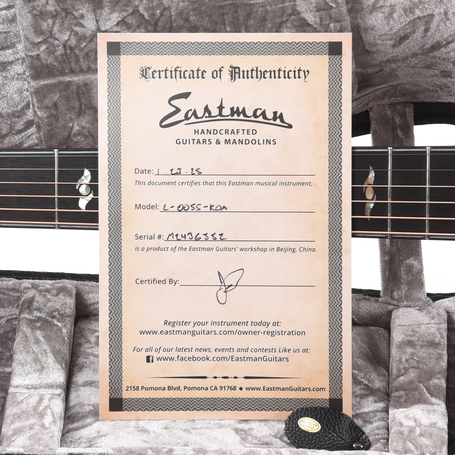Eastman Limited Edition Luthier Series OOSS Koa Truetone Gloss Acoustic Guitars / Built-in Electronics