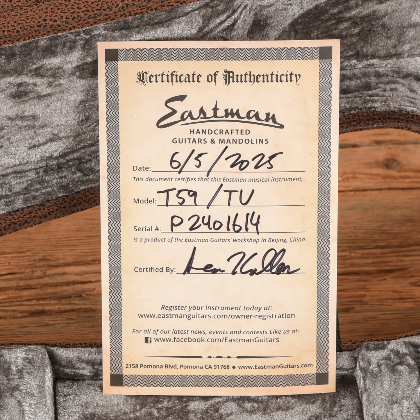 Eastman T59/TV Vintage Classic 2024 Electric Guitars / Semi-Hollow
