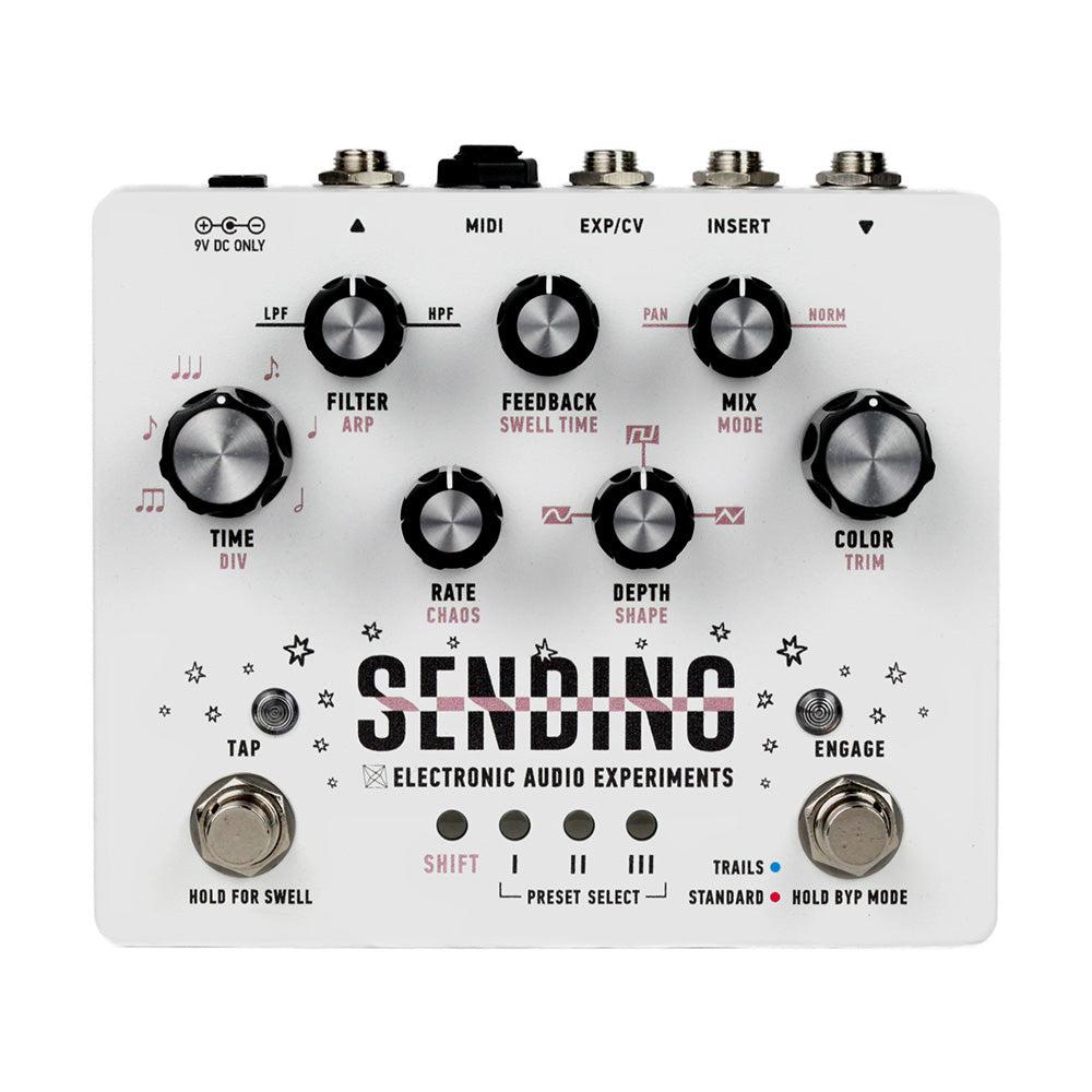Electronic Audio Experiments Sending V2 Delay Pedal Limited White – Chicago Music Exchange