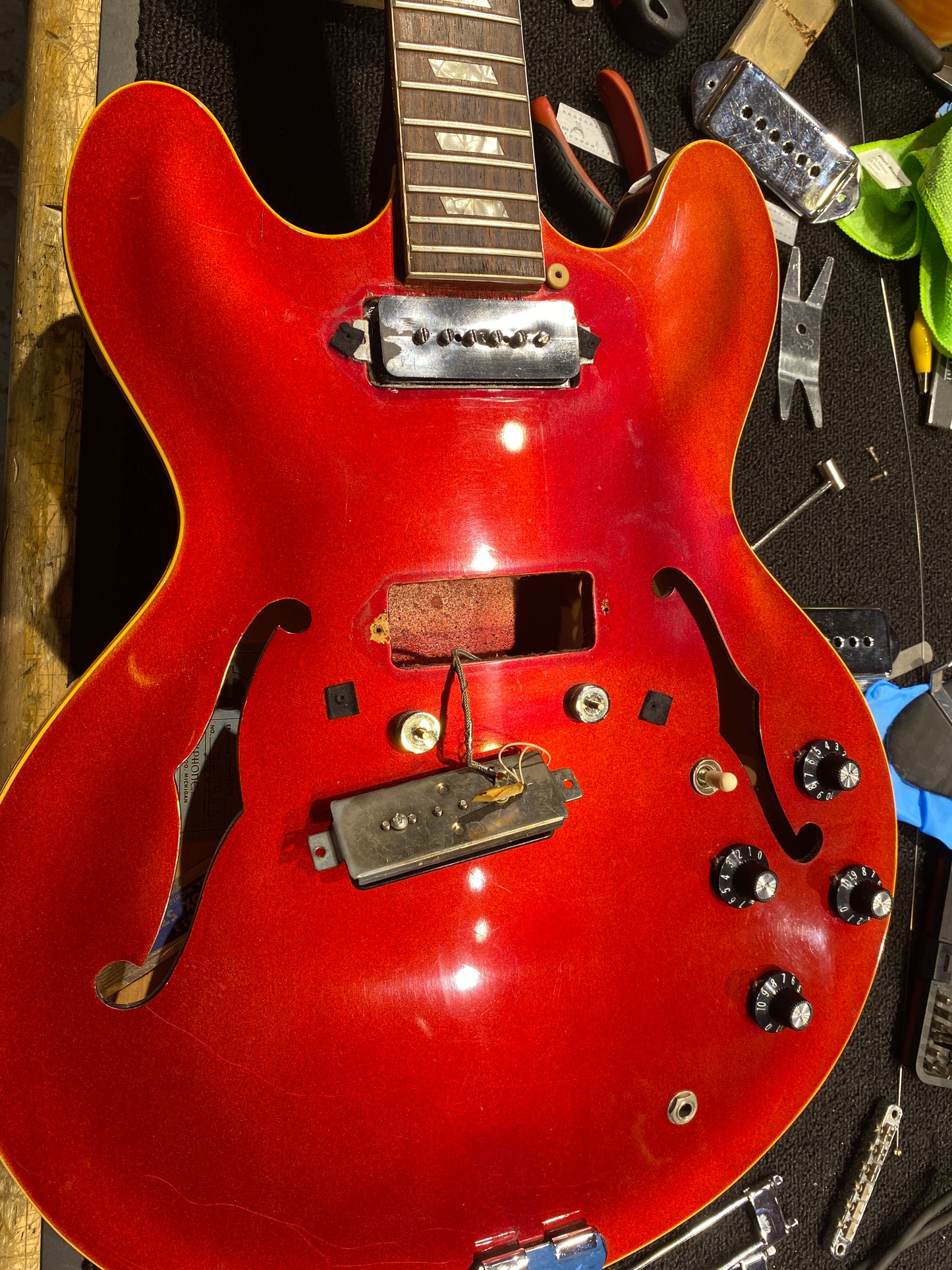 Epiphone Casino Sparkling Burgundy 1966 Electric Guitars / Semi-Hollow