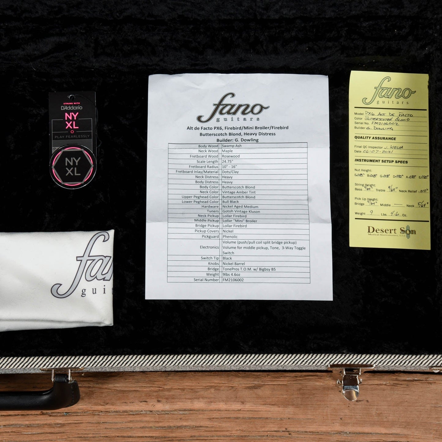Fano Alt De Facto PX6 Butterscotch Blonde Electric Guitars / Solid Body