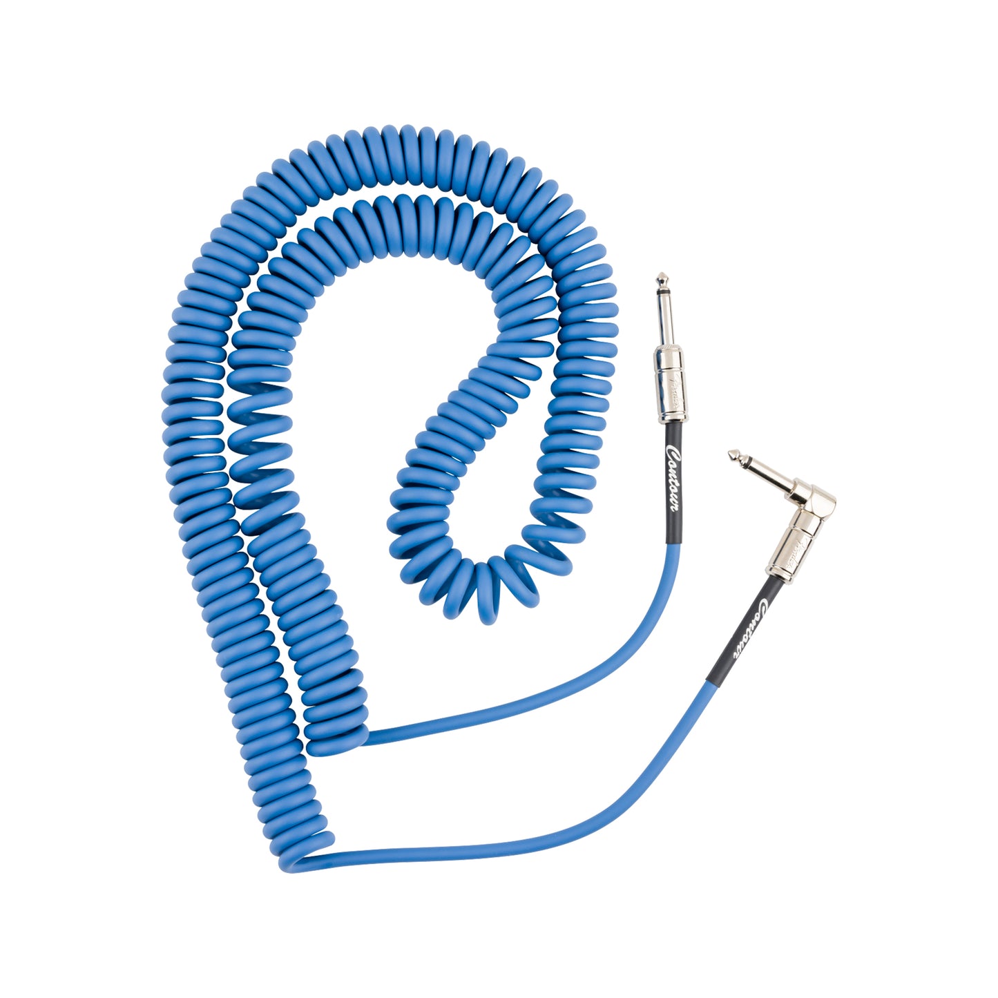 Fender Contour 30' Coiled Cable Lake Placid Blue Accessories / Cables