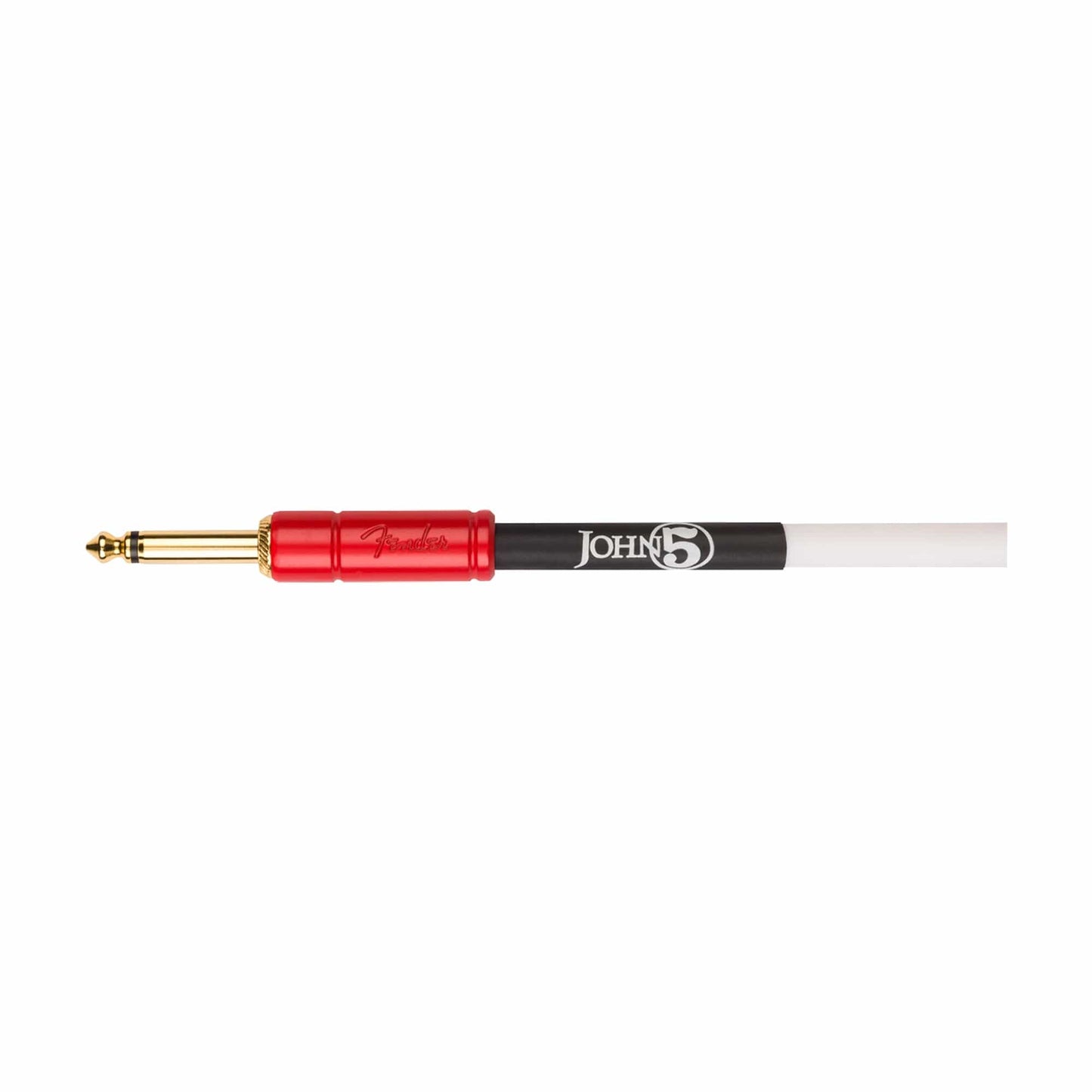 Fender John 5 10' Instrument Cable White/Red Accessories / Cables