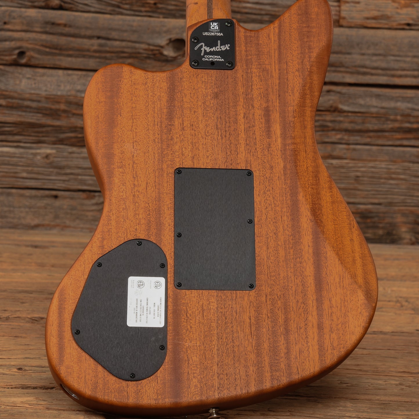 Fender American Acoustasonic Jazzmaster Black Paisley 2022 Acoustic Guitars / Built-in Electronics