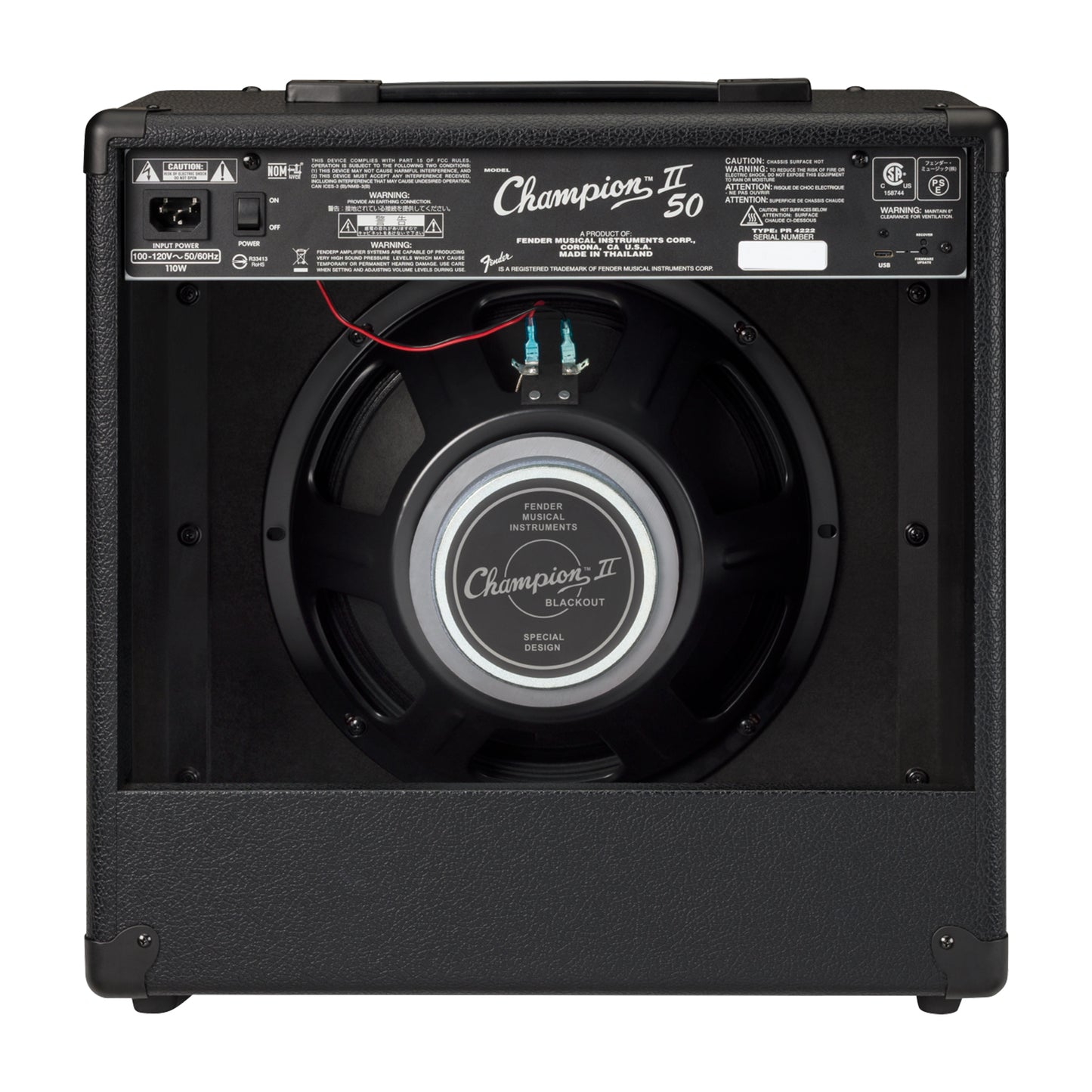 Fender Champion II 50 Blackout 120V Amplifiers