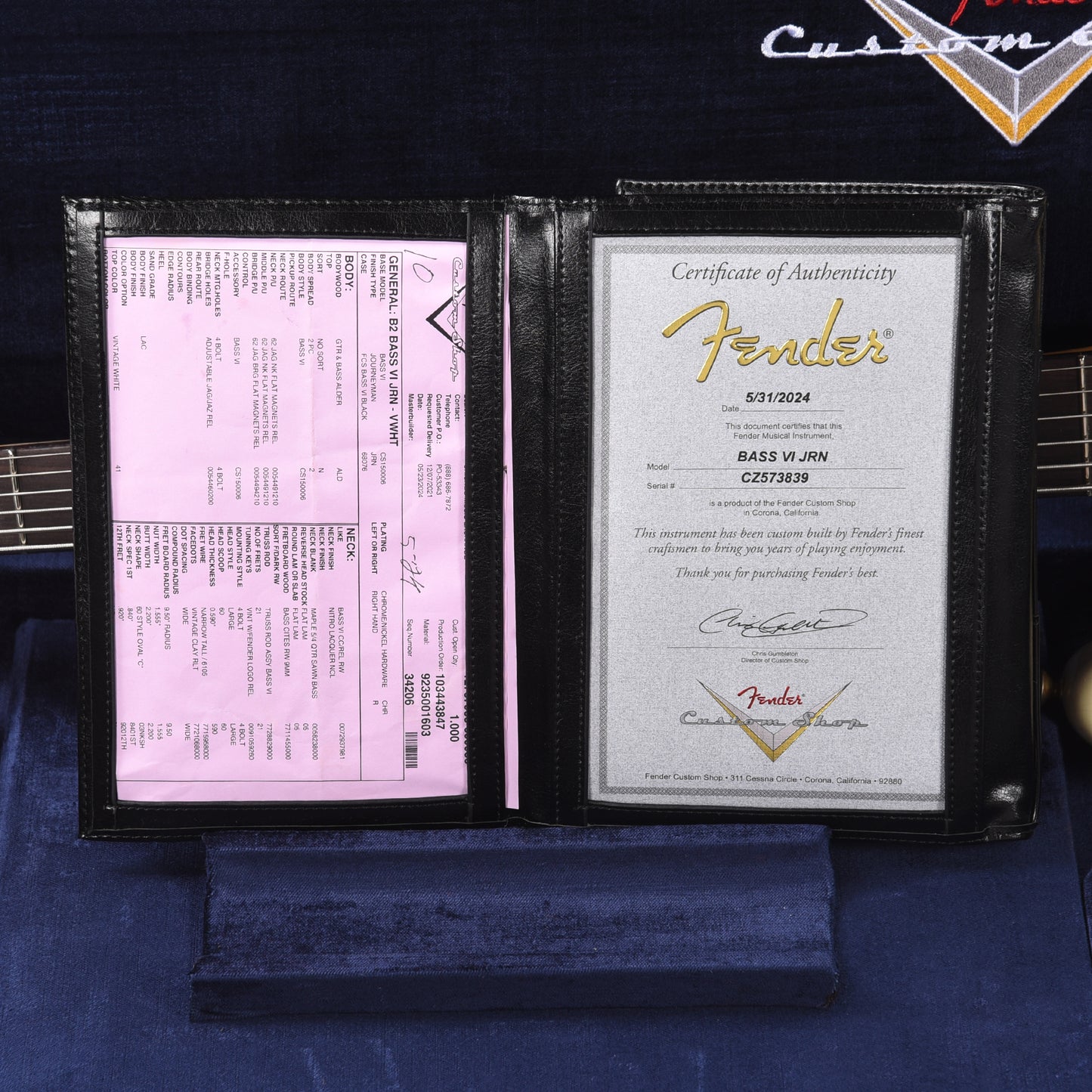 Fender Custom Shop Bass VI Journeyman Relic Vintage White Bass Guitars / 5-String or More