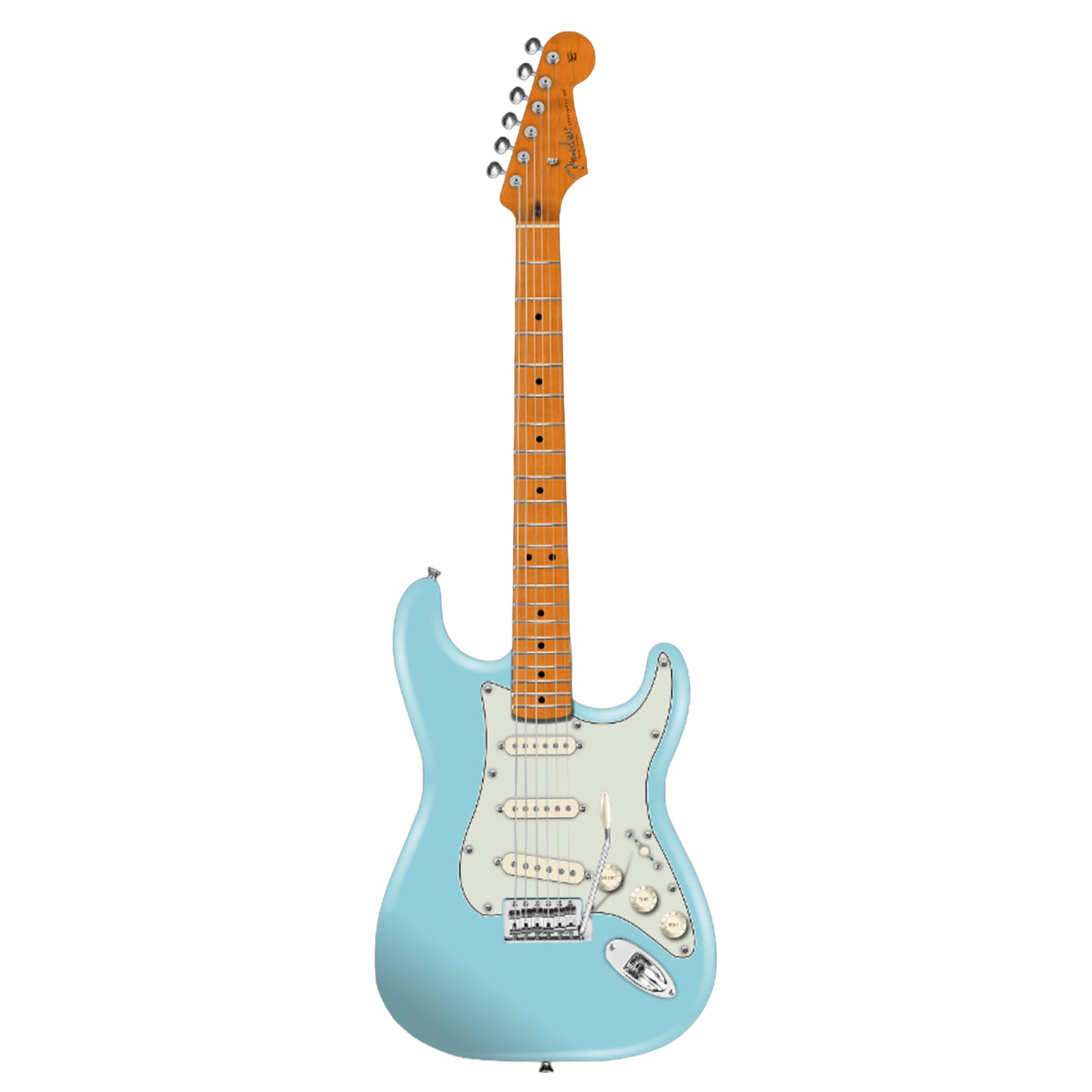 Fender FSR American Professional Classic Stratocaster Daphne Blue w/Roasted Maple Fingerboard Electric Guitars