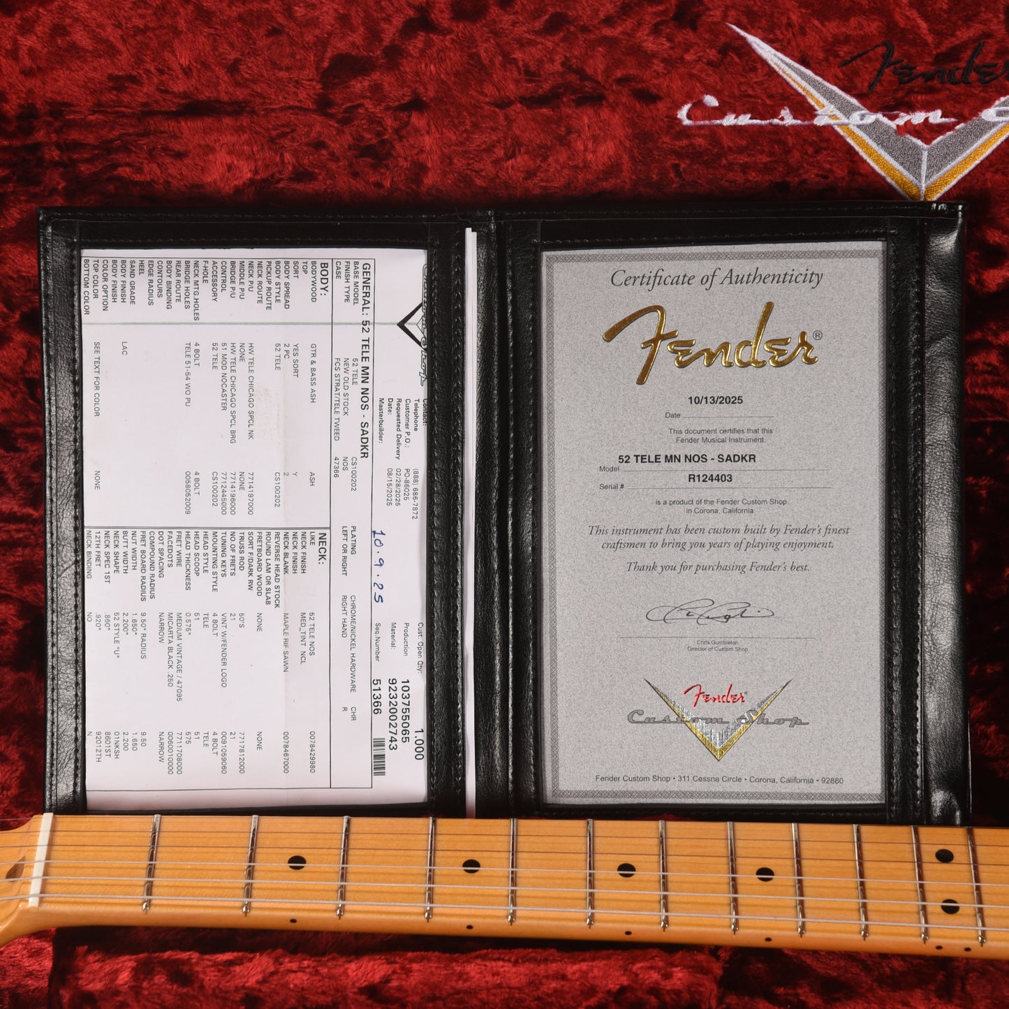 Fender Custom Shop 1952 Telecaster "Chicago Special" NOS Super Aged Dakota Red Electric Guitars / Solid Body