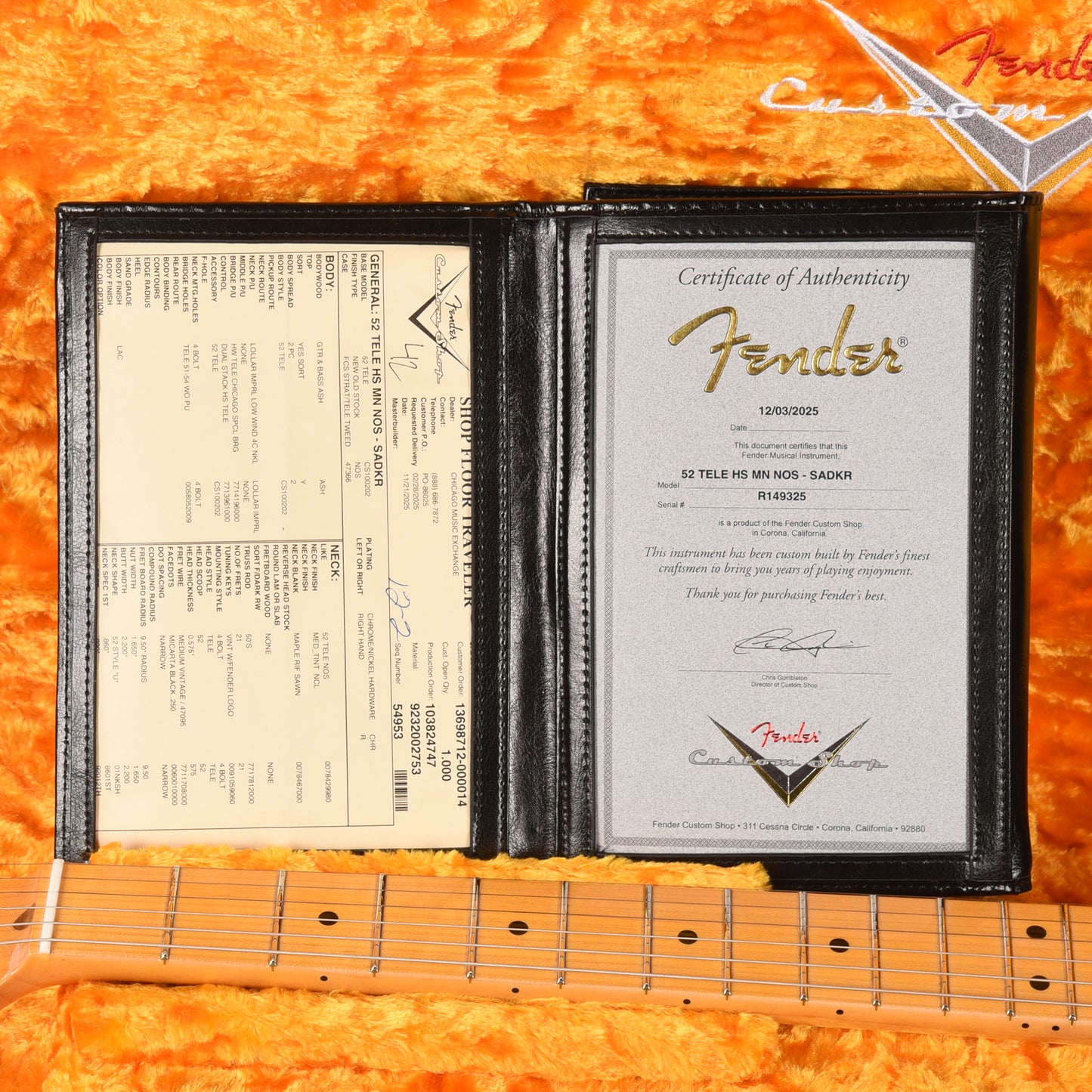 Fender Custom Shop 1952 Telecaster HS "Chicago Special" NOS Super Aged Dakota Red Electric Guitars / Solid Body