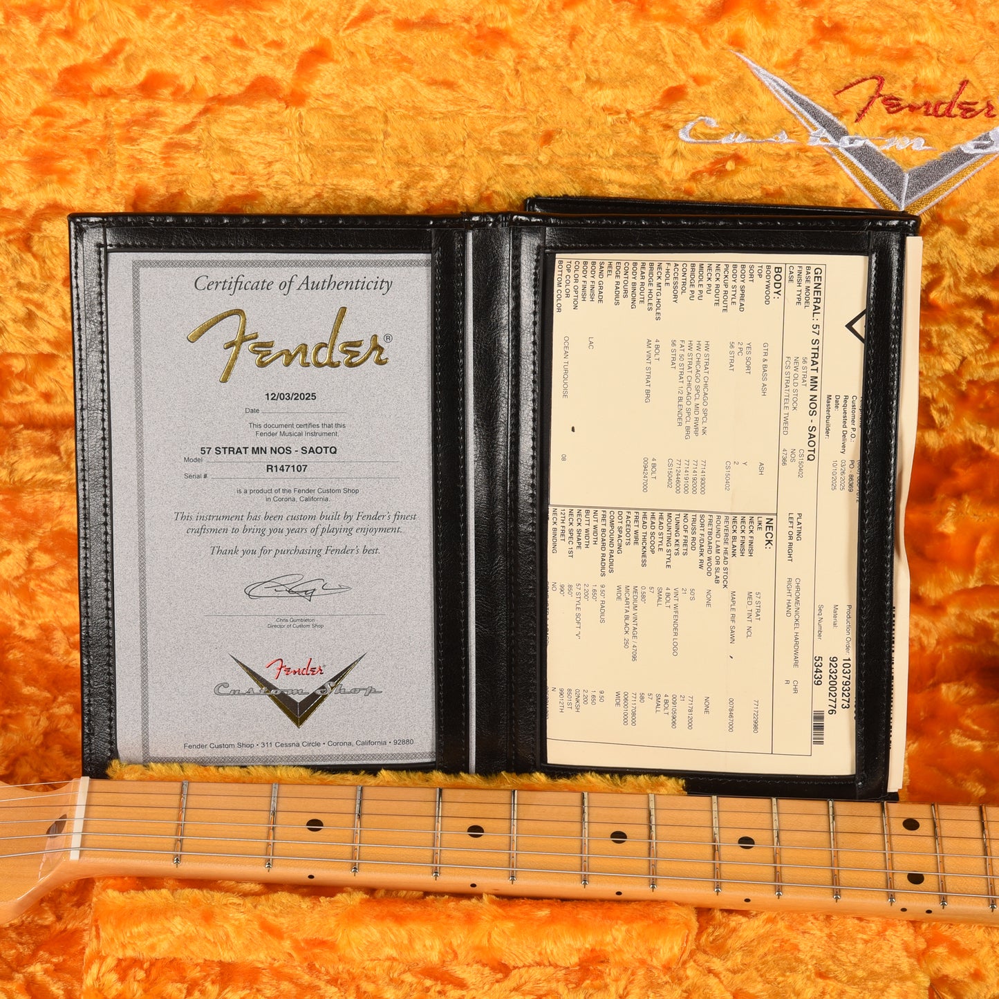 Fender Custom Shop 1957 Stratocaster "Chicago Special" NOS Super Aged Ocean Turquoise Electric Guitars / Solid Body